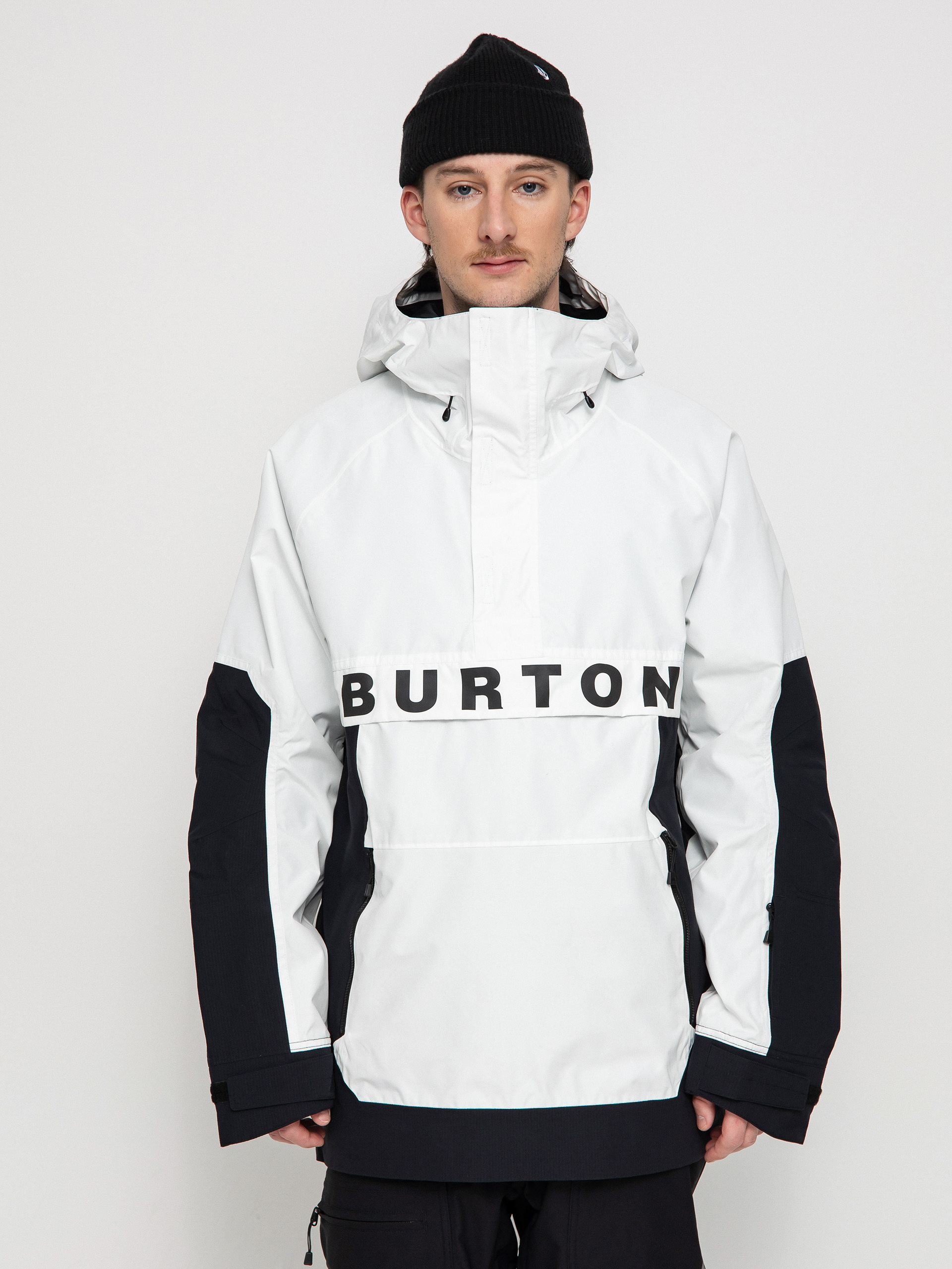 Mens Burton Frostner Anorak Snowboard jacket (stout white/true black)