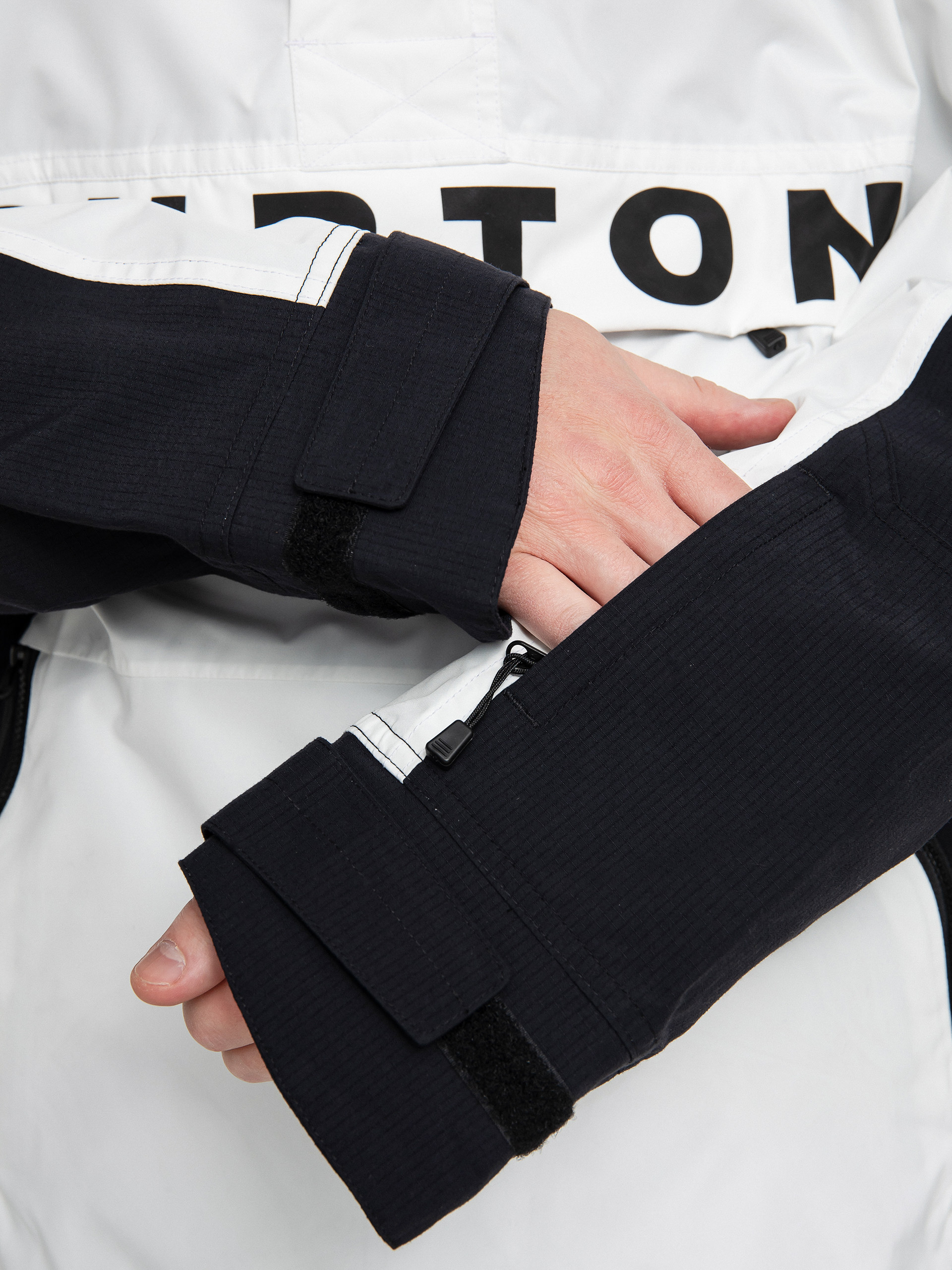 Mens Burton Frostner Anorak Snowboard jacket (stout white/true black)