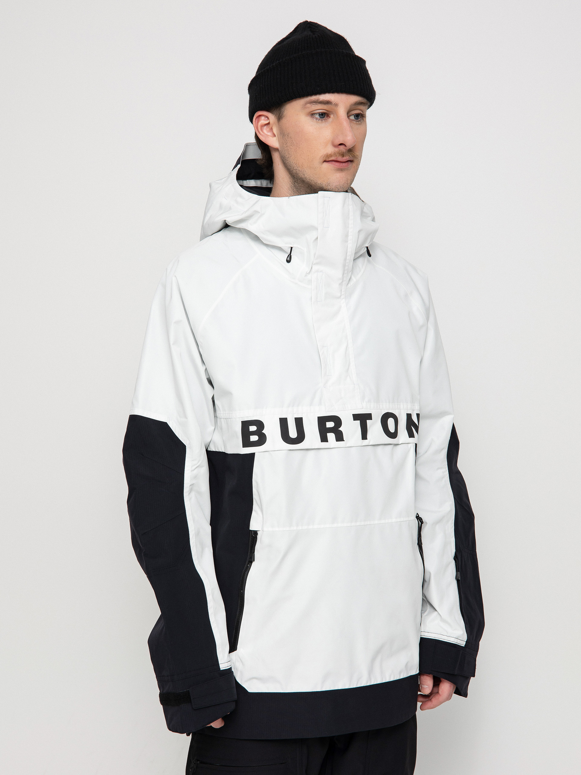 Mens Burton Frostner Anorak Snowboard jacket (stout white/true black)