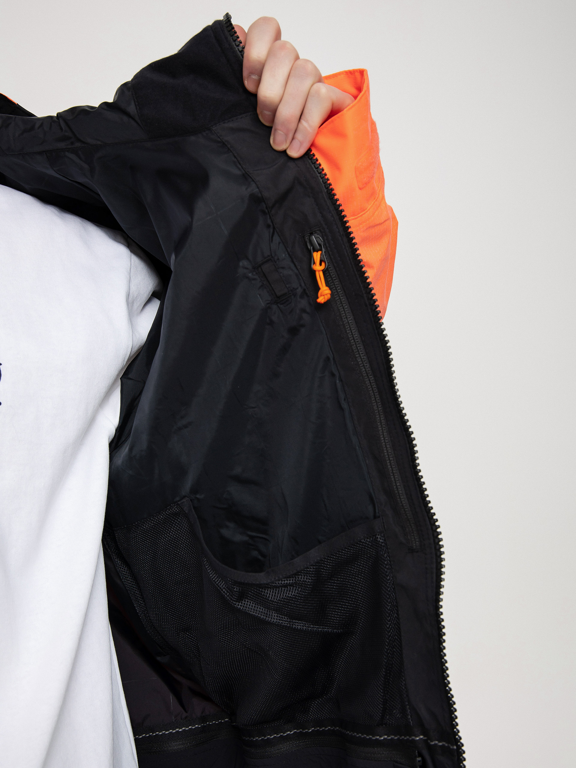 Mens Burton Frostner Snowboard jacket (true black/tetra orange)