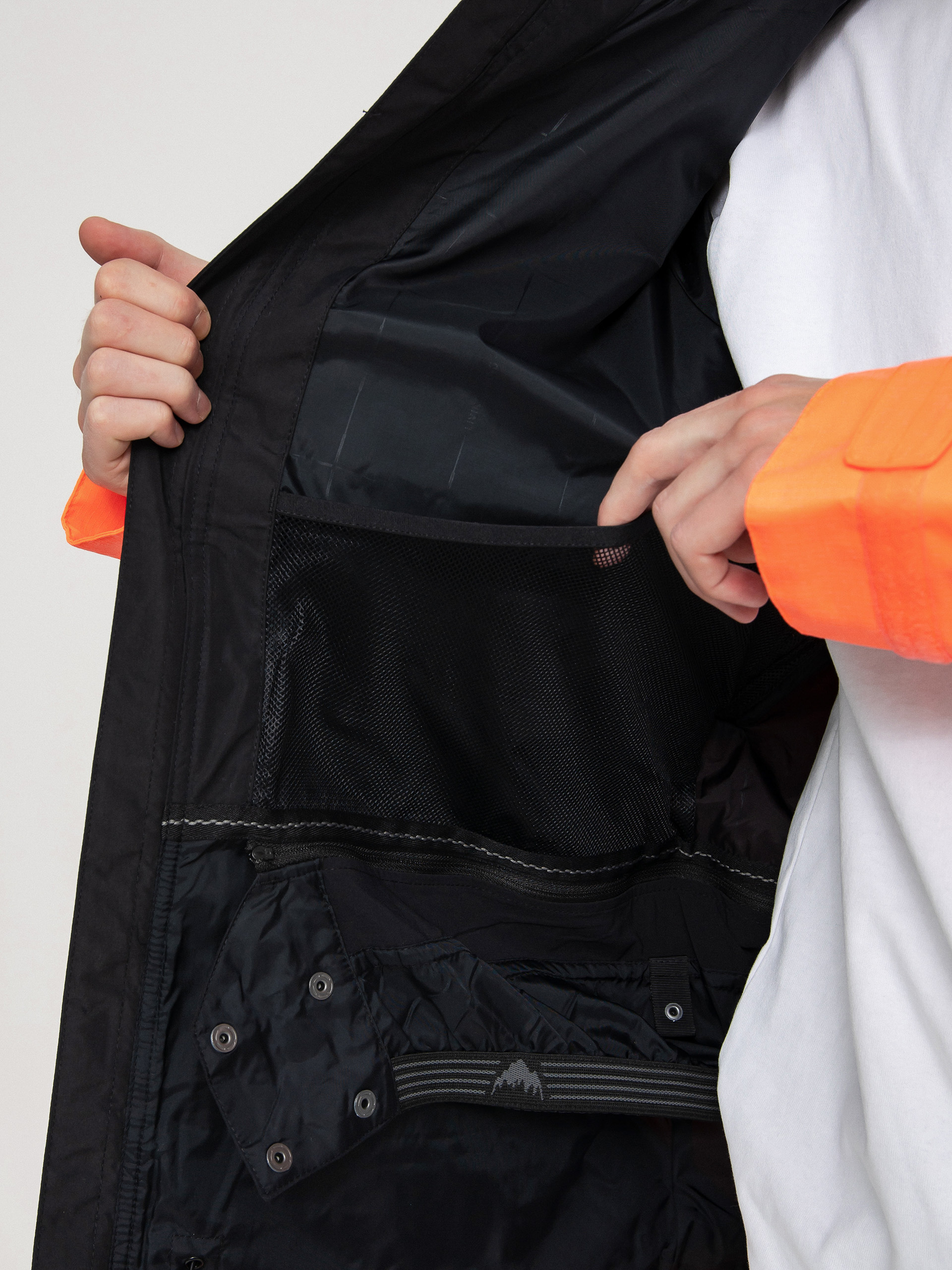 Herren Burton Frostner Snowboardjacke (true black/tetra orange)