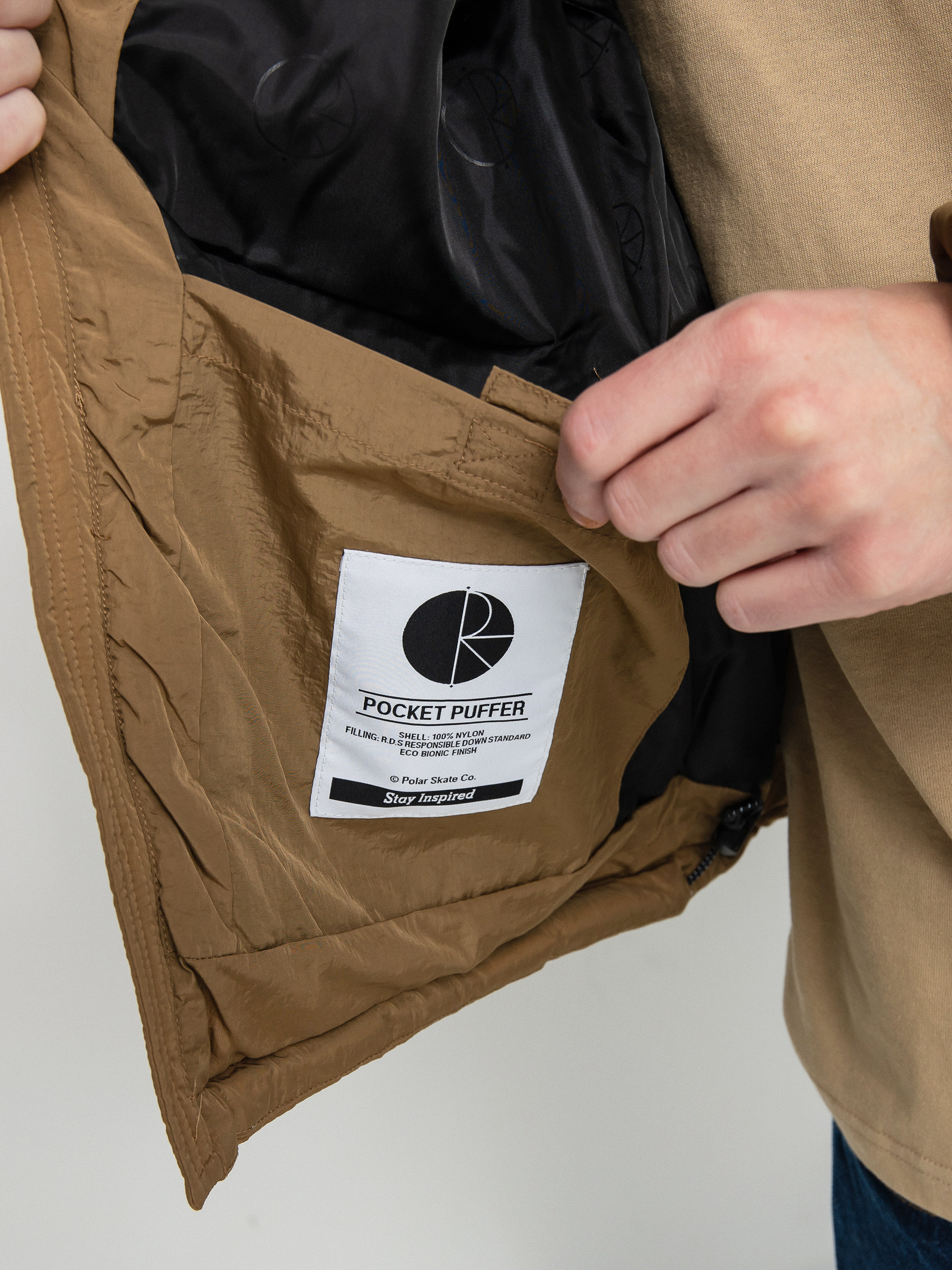 Polar Skate Pocket Puffer Jacke (antique gold)