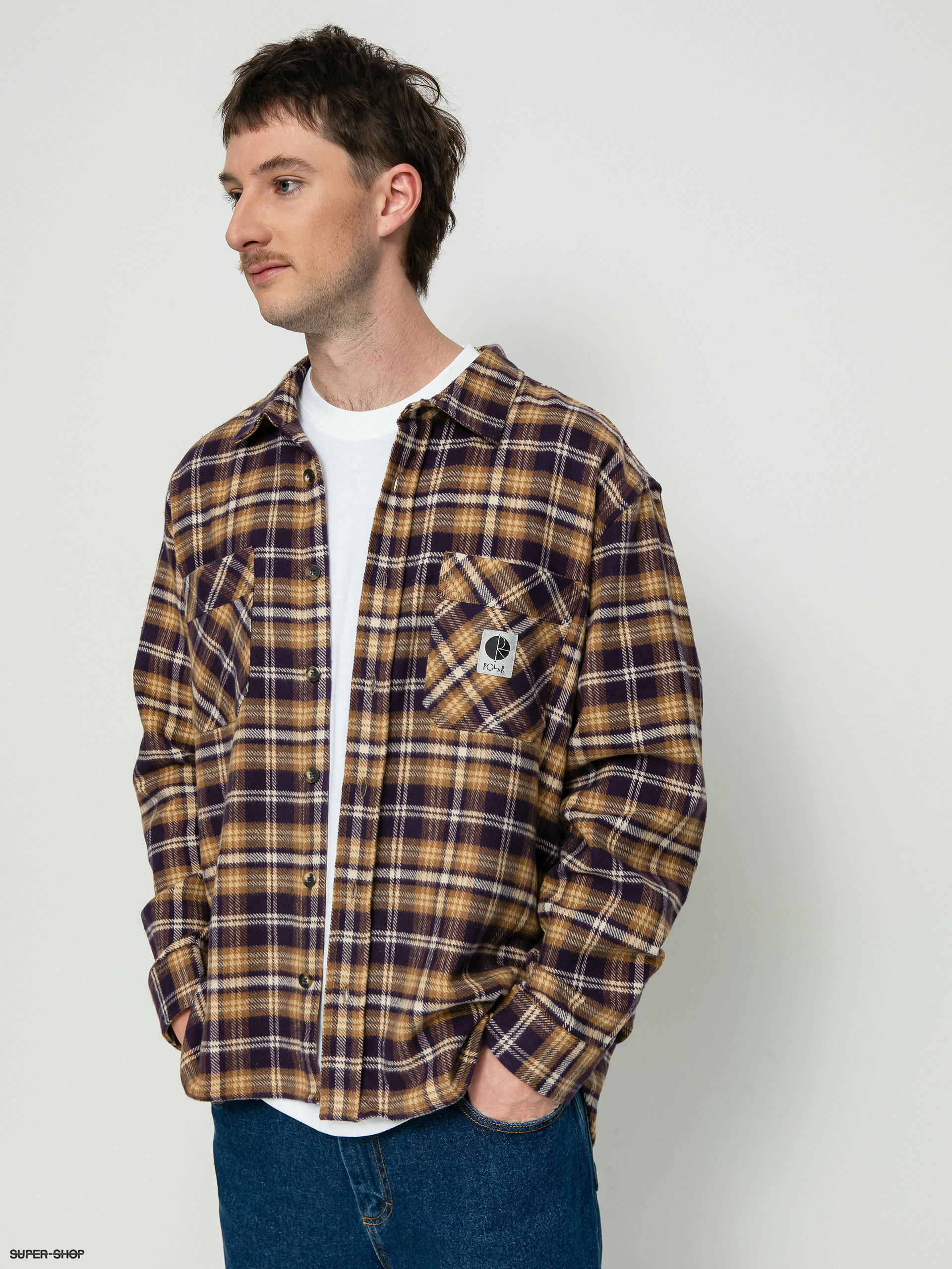 Polar Skate Flannel Shirt (plum)