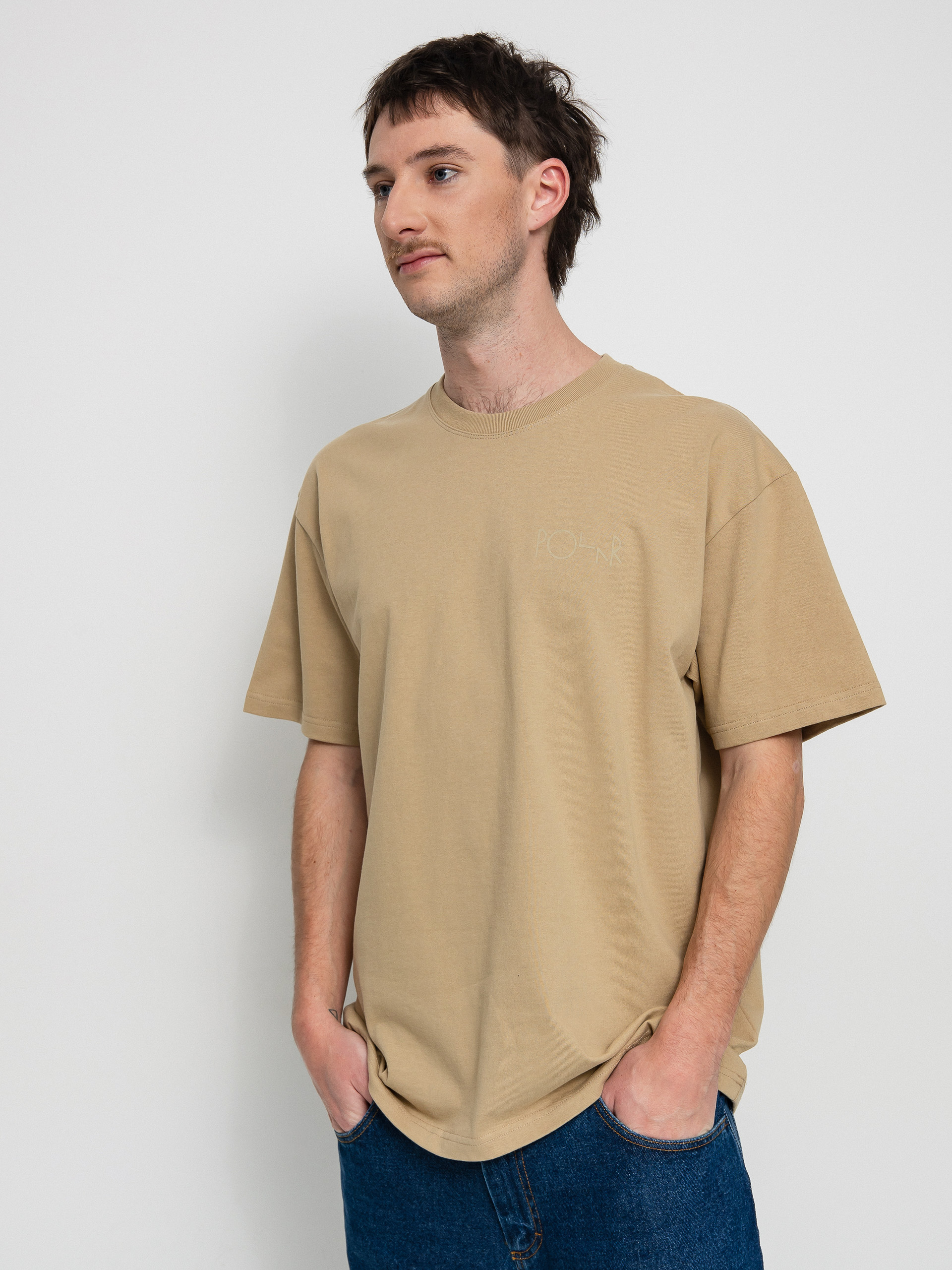 Polar Skate Stroke Logo T-Shirt (antique gold)
