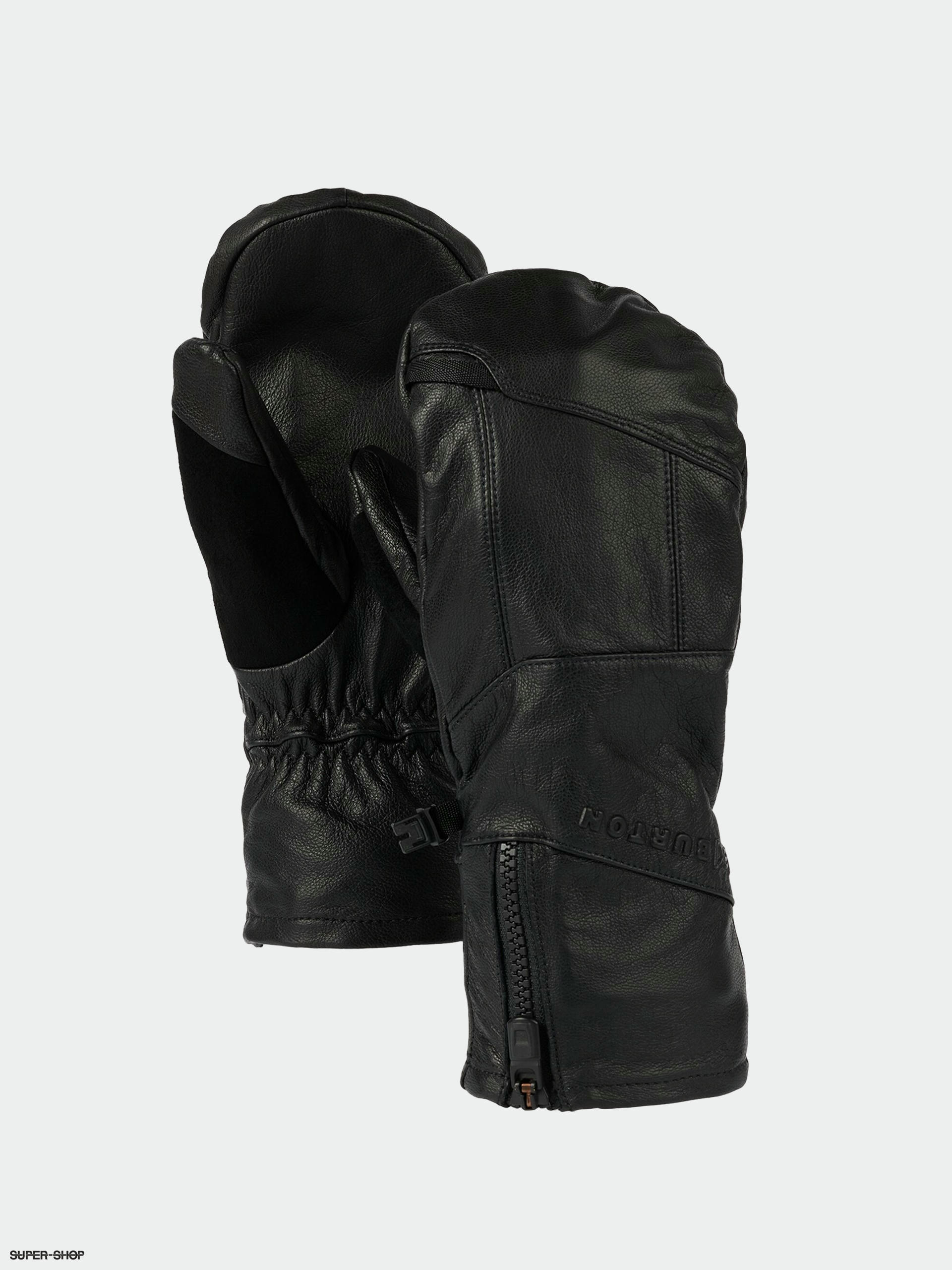 Burton Ak Leather Tech Mitten Gloves true black