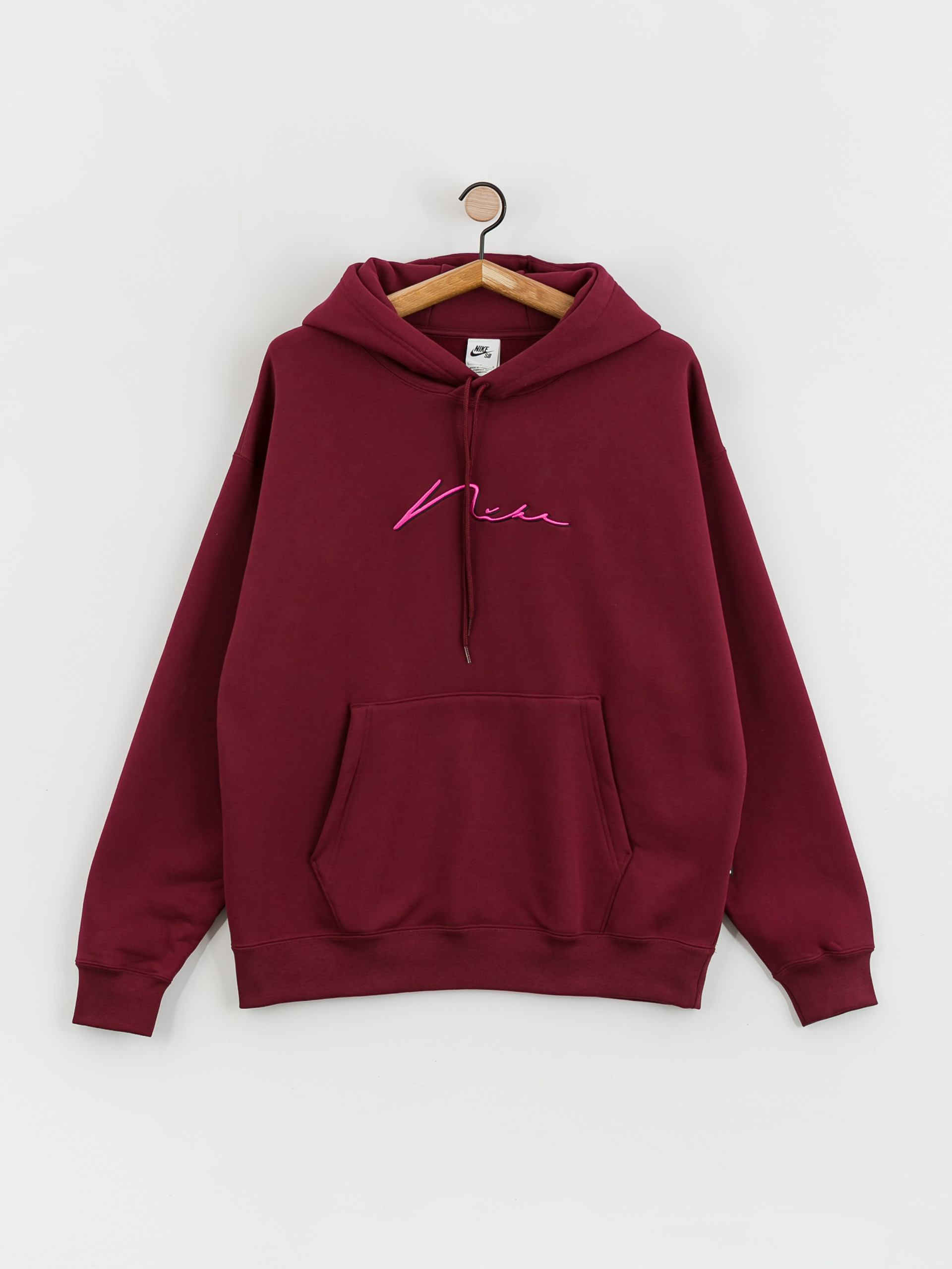 Nike SB Hand Scrpt Logo HD Hoodie (dark beetroot/active pink)