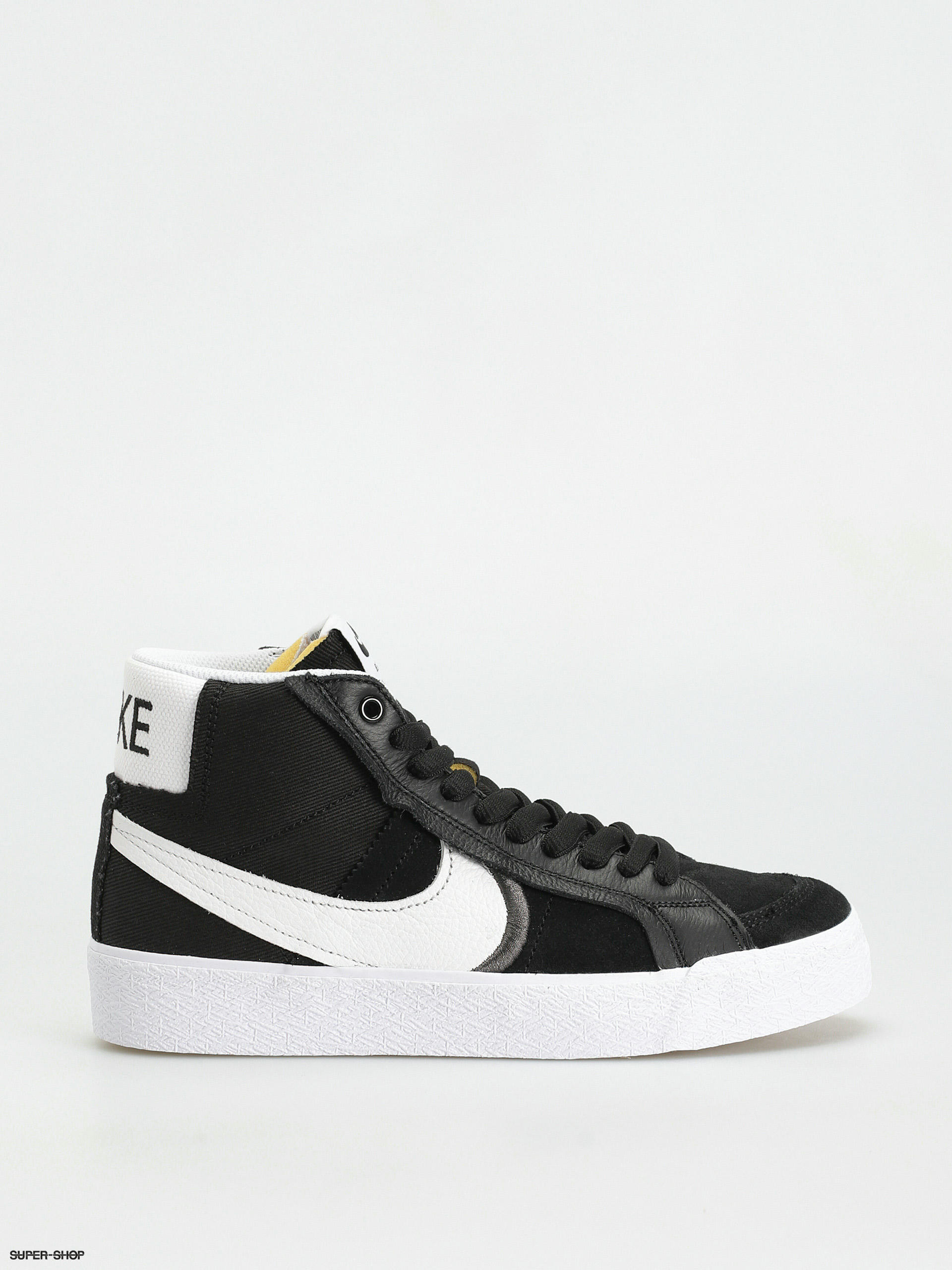 nike high tops black and white