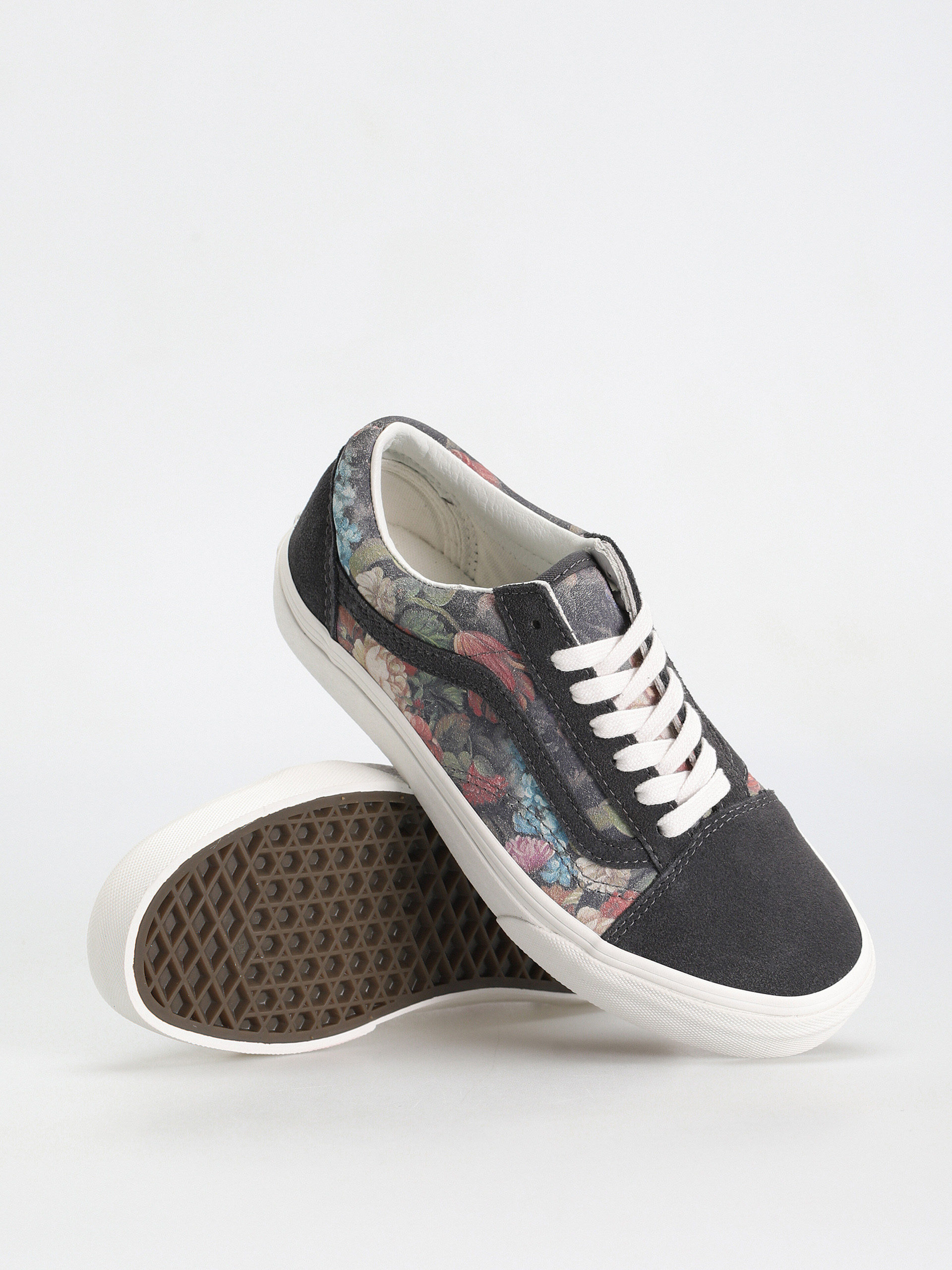 Vans Old Skool Shoes (moody floral grey/white)