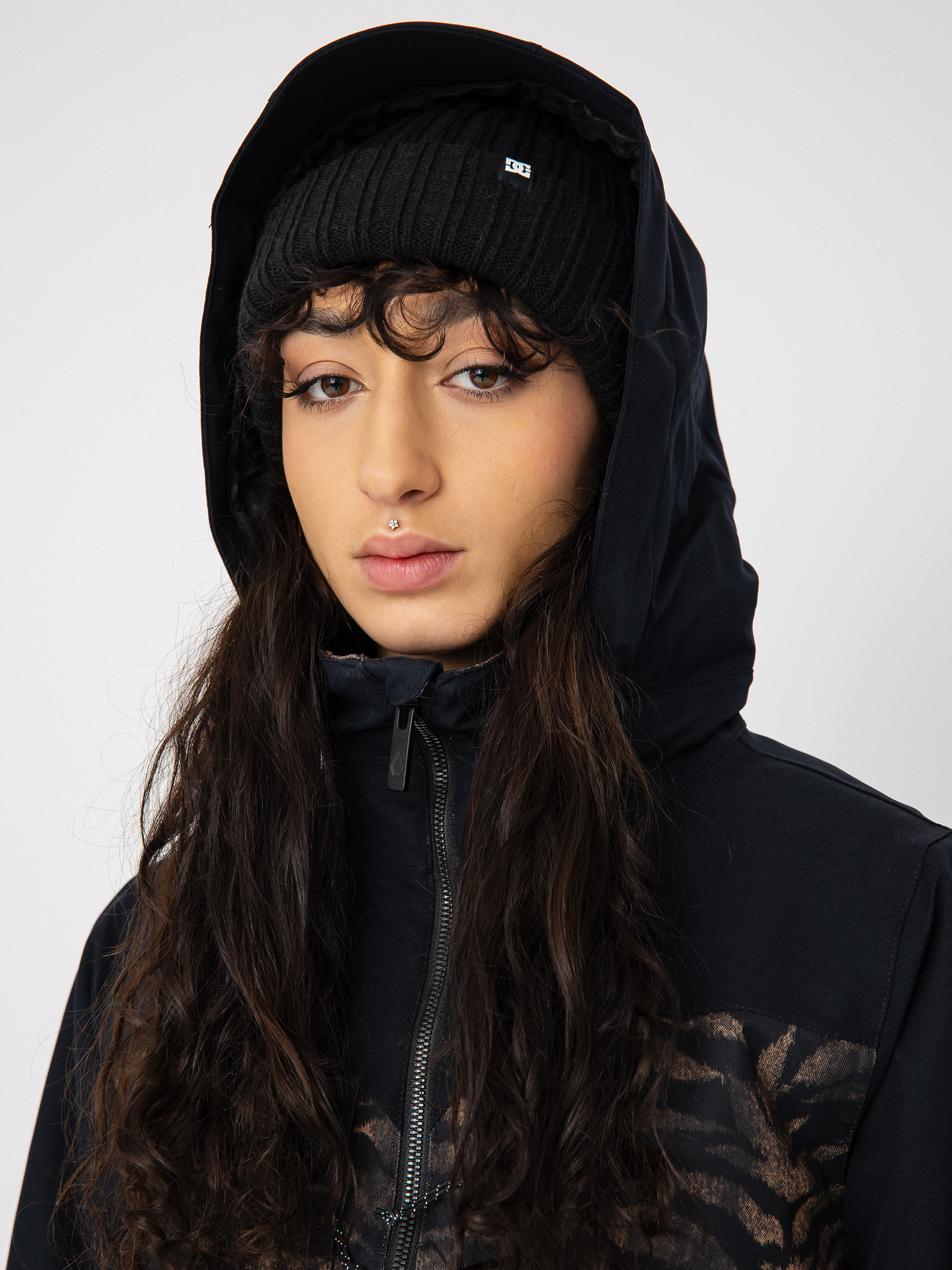 Damen Volcom Shelter 3D Stretch Snowboardjacke (tiger print)