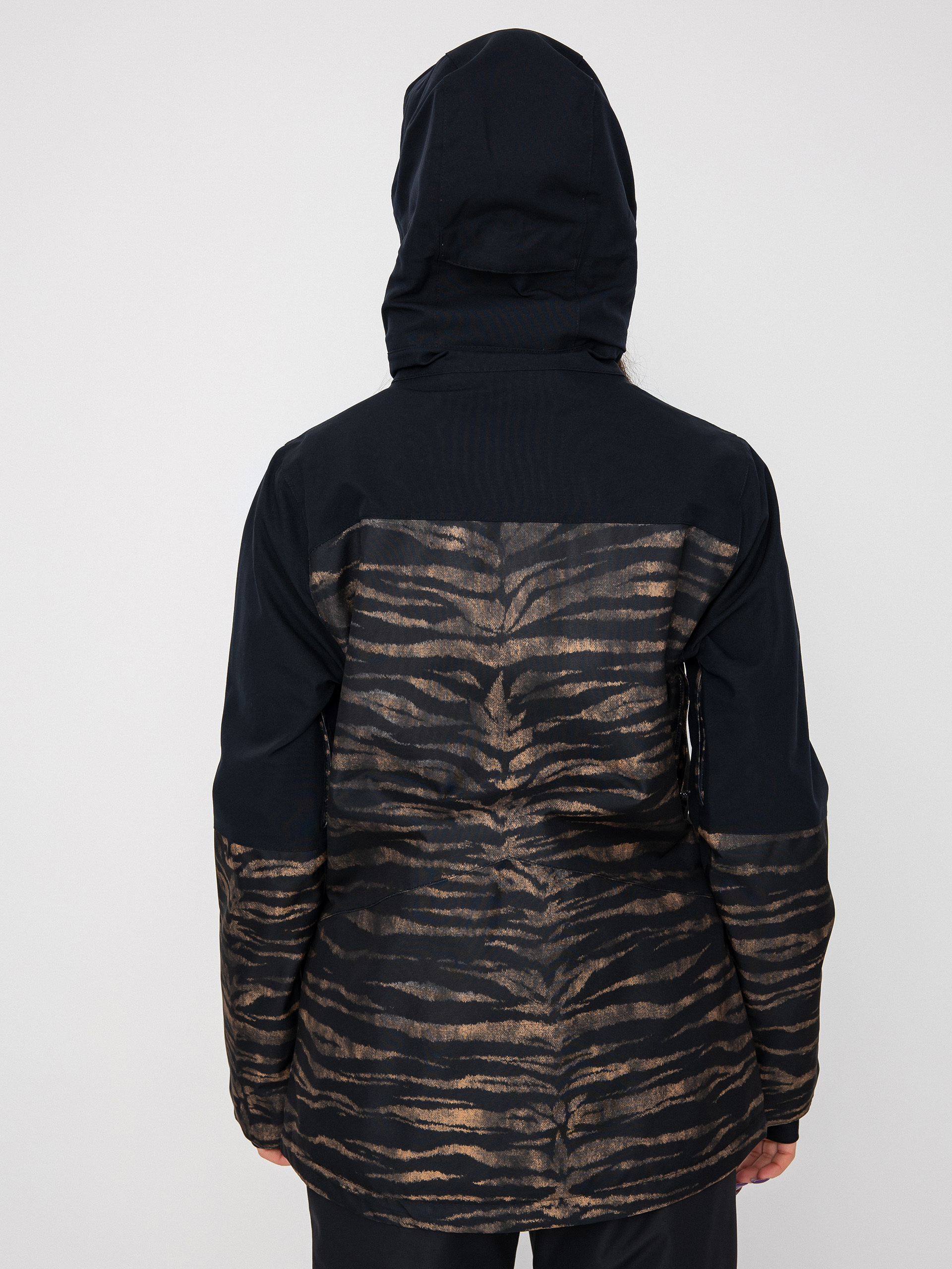 Damen Volcom Shelter 3D Stretch Snowboardjacke (tiger print)