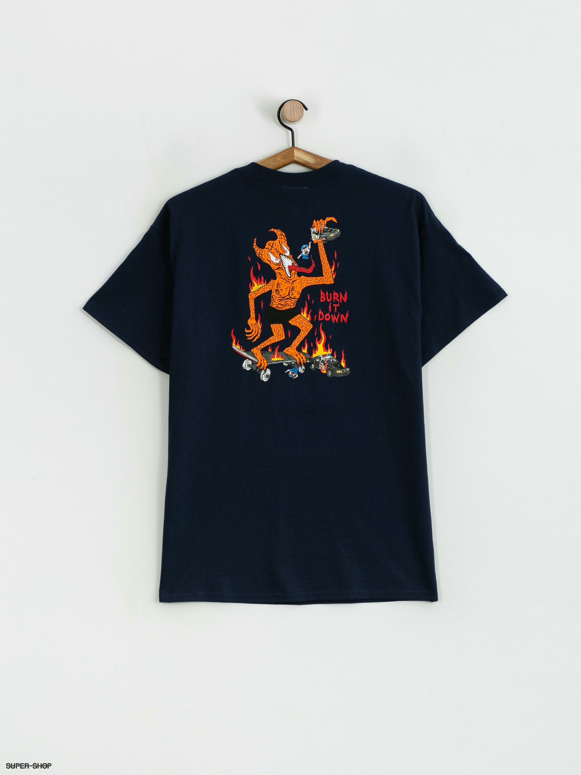 Thrasher Burn It Down T-shirt (navy)