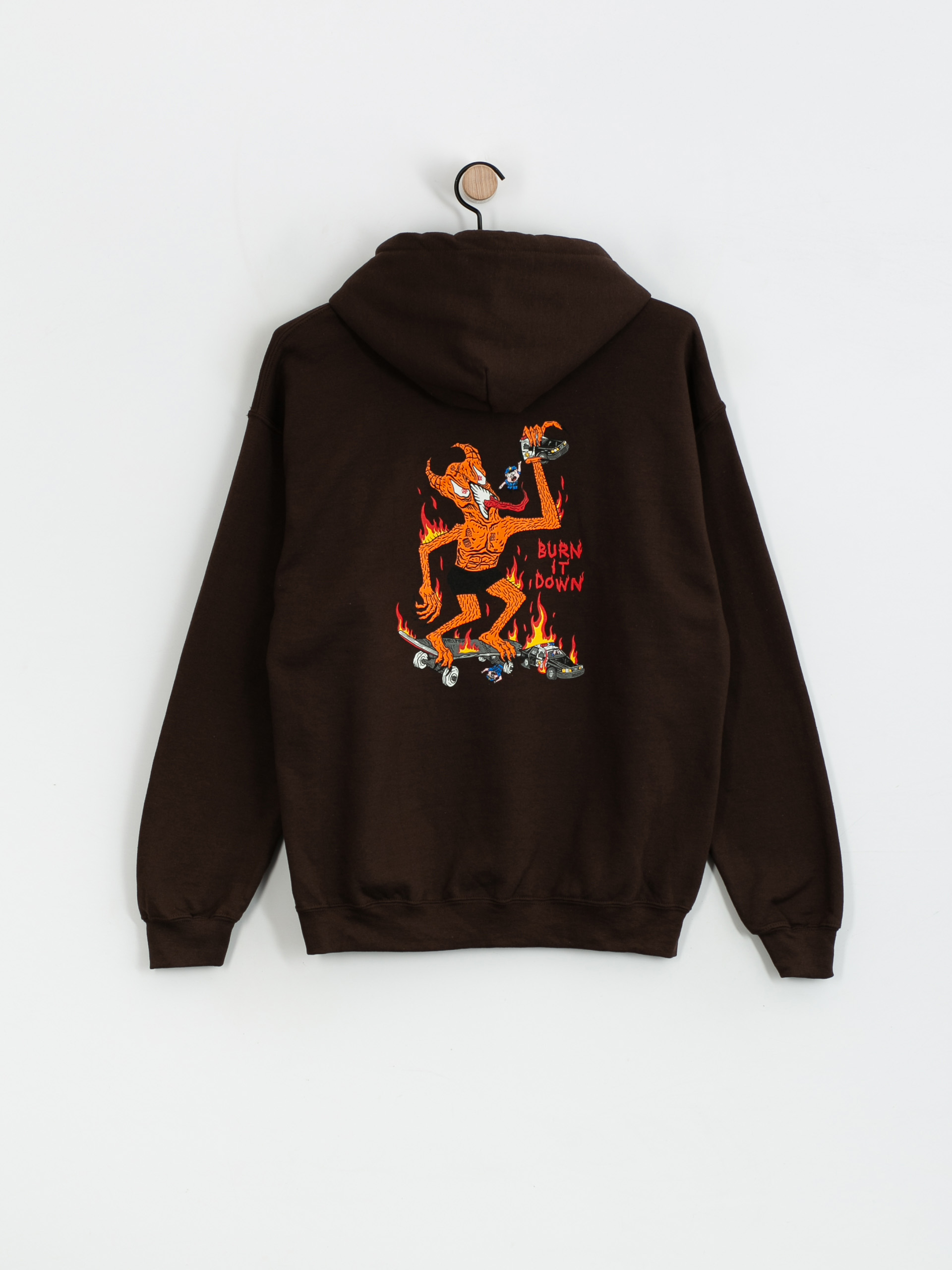 Thrasher Burn It Down HD Hoodie (dark chocolate)