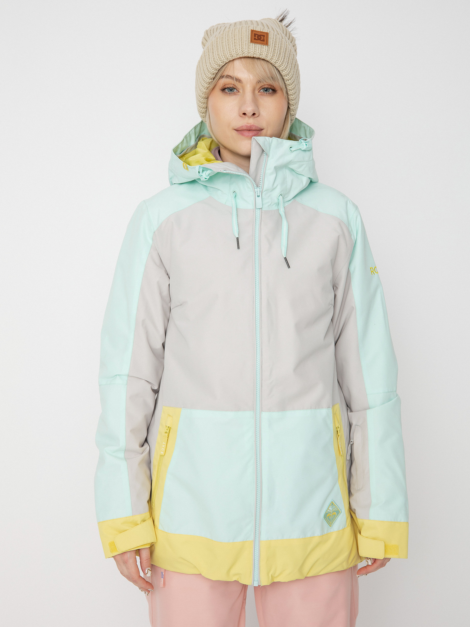 Womens Roxy Ravine Hoodie Snowboard jacket (gray violet)