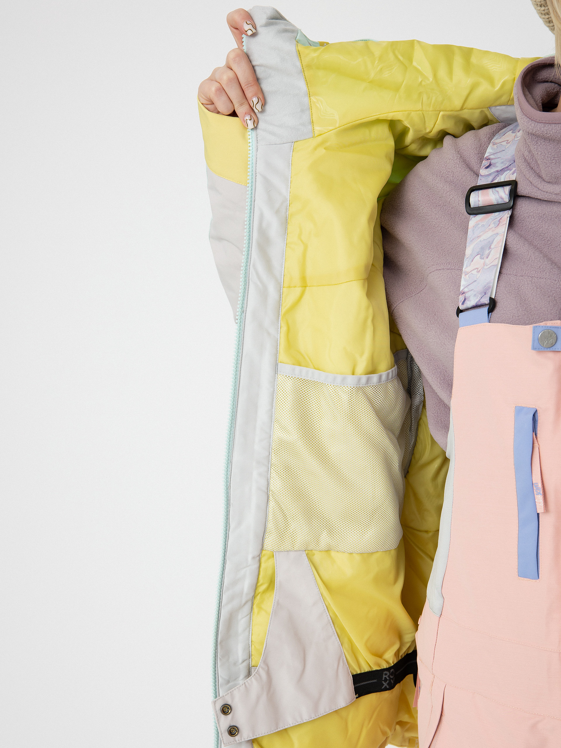 Womens Roxy Ravine Hoodie Snowboard jacket (gray violet)