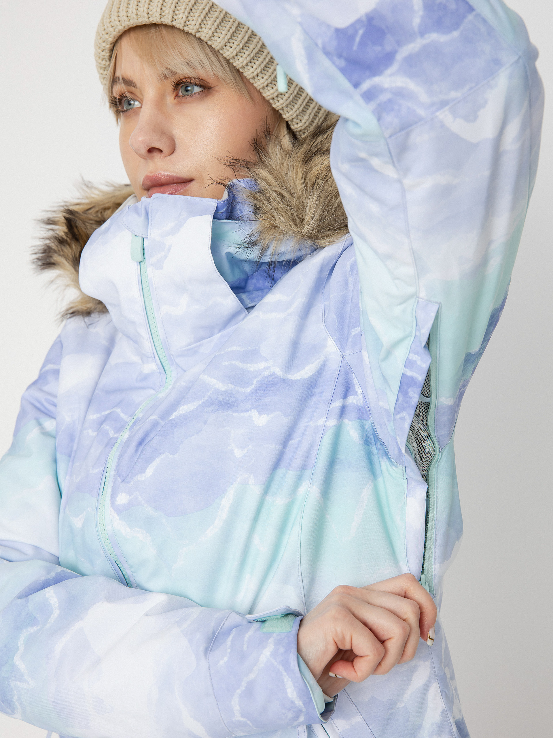 Womens Roxy Jet Ski Se Snowboard jacket (fair aqua seous)