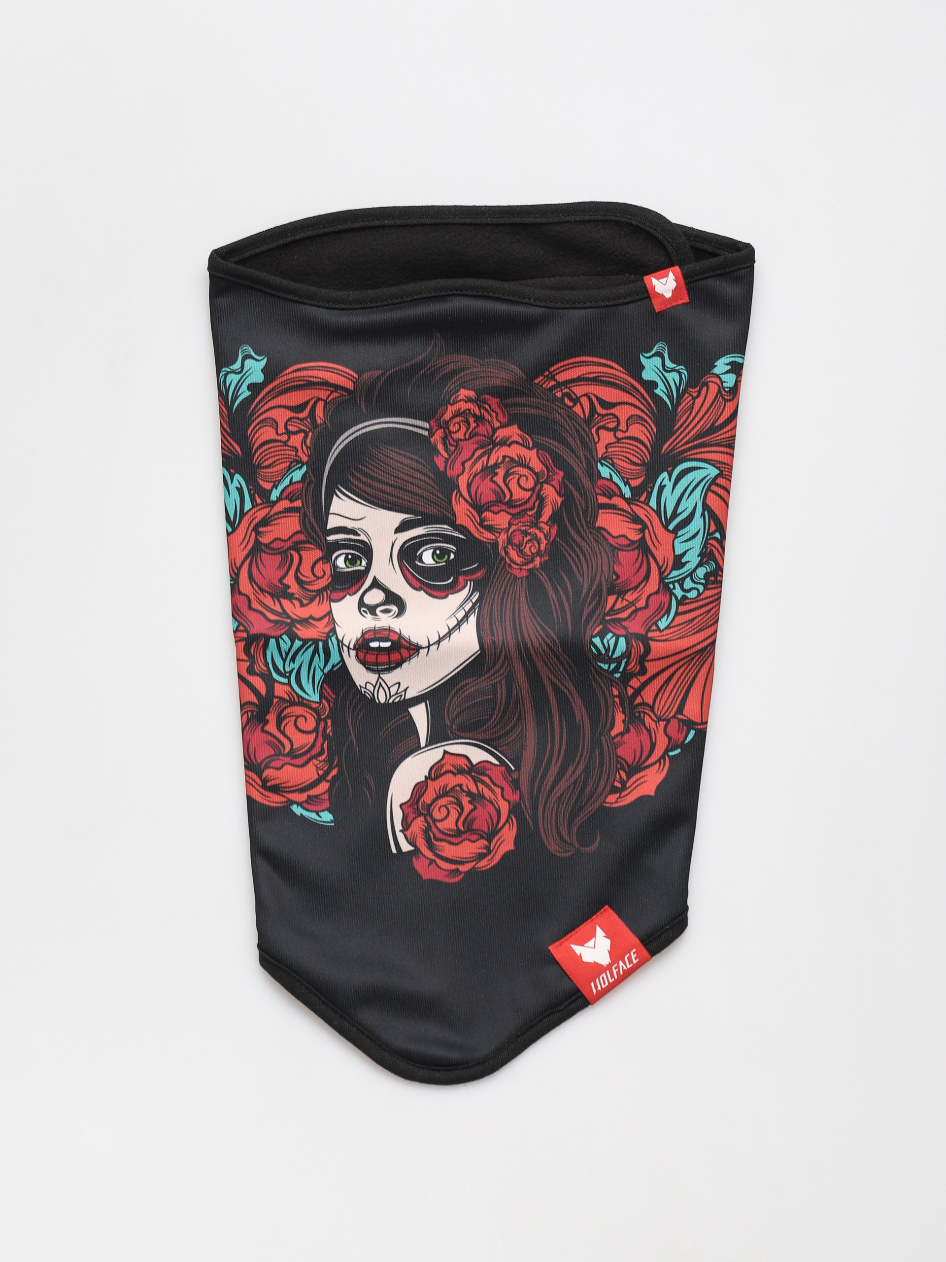 Wolface La Santa Muerte Roses Bandana (black)