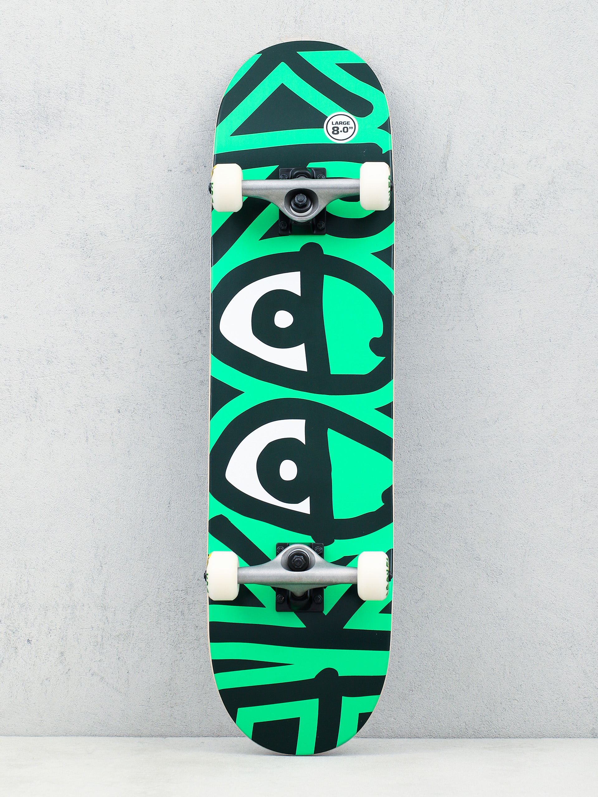 Krooked Eyes II Skateboard (green/black)