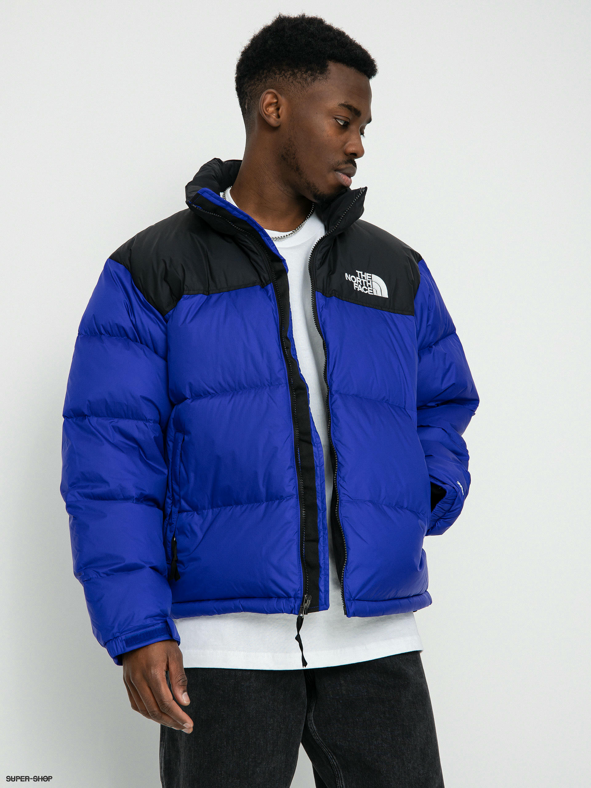 The north face on sale nuptse jacket blue