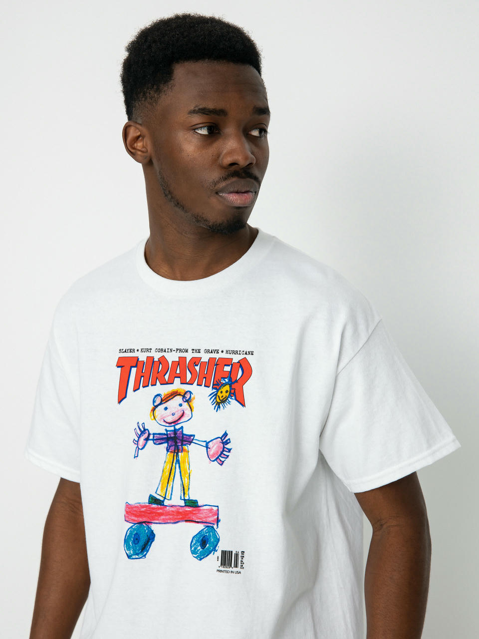 Thrasher Kid Cover T-shirt (white)