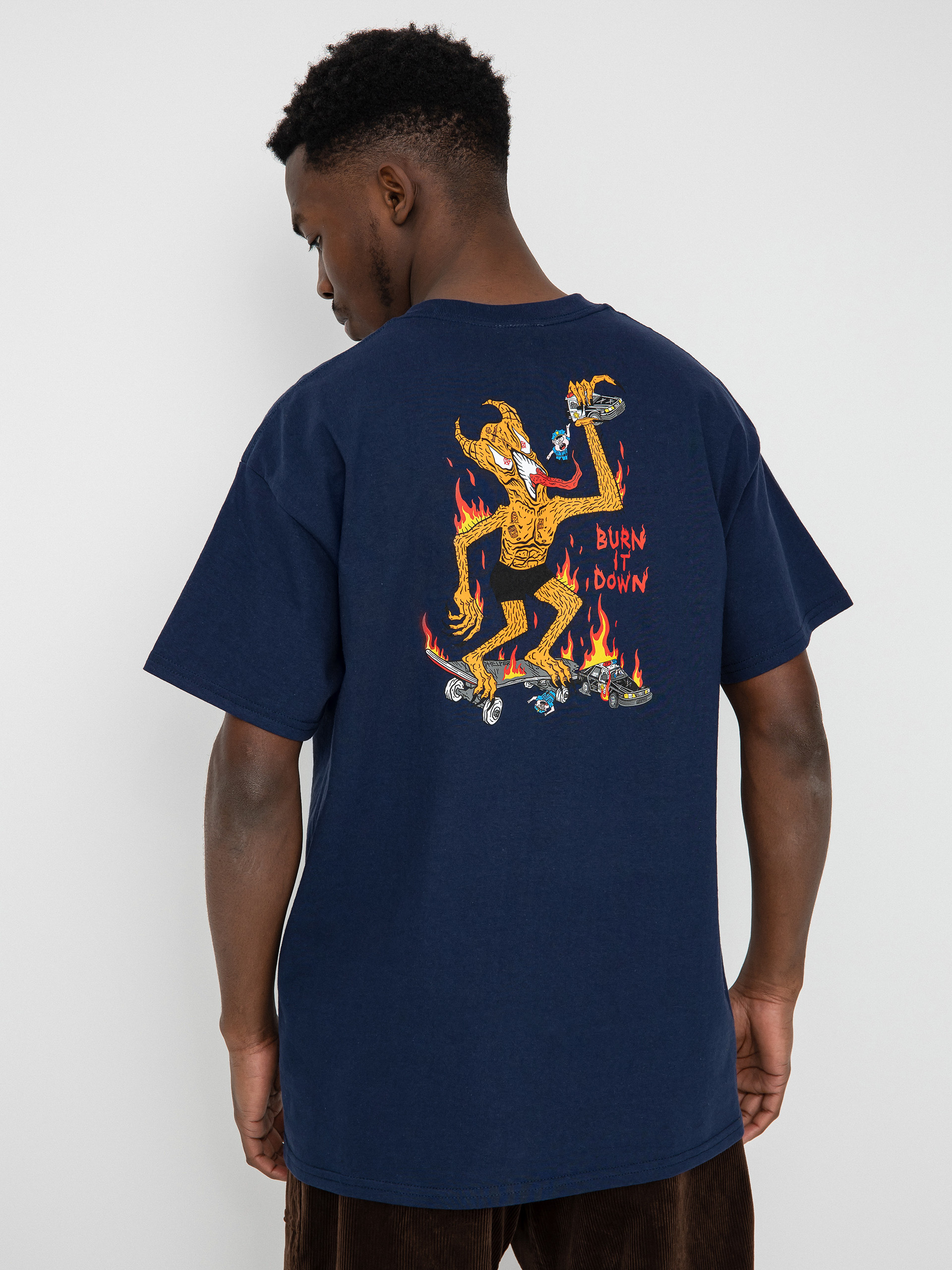 Thrasher Burn It Down T-shirt (navy)