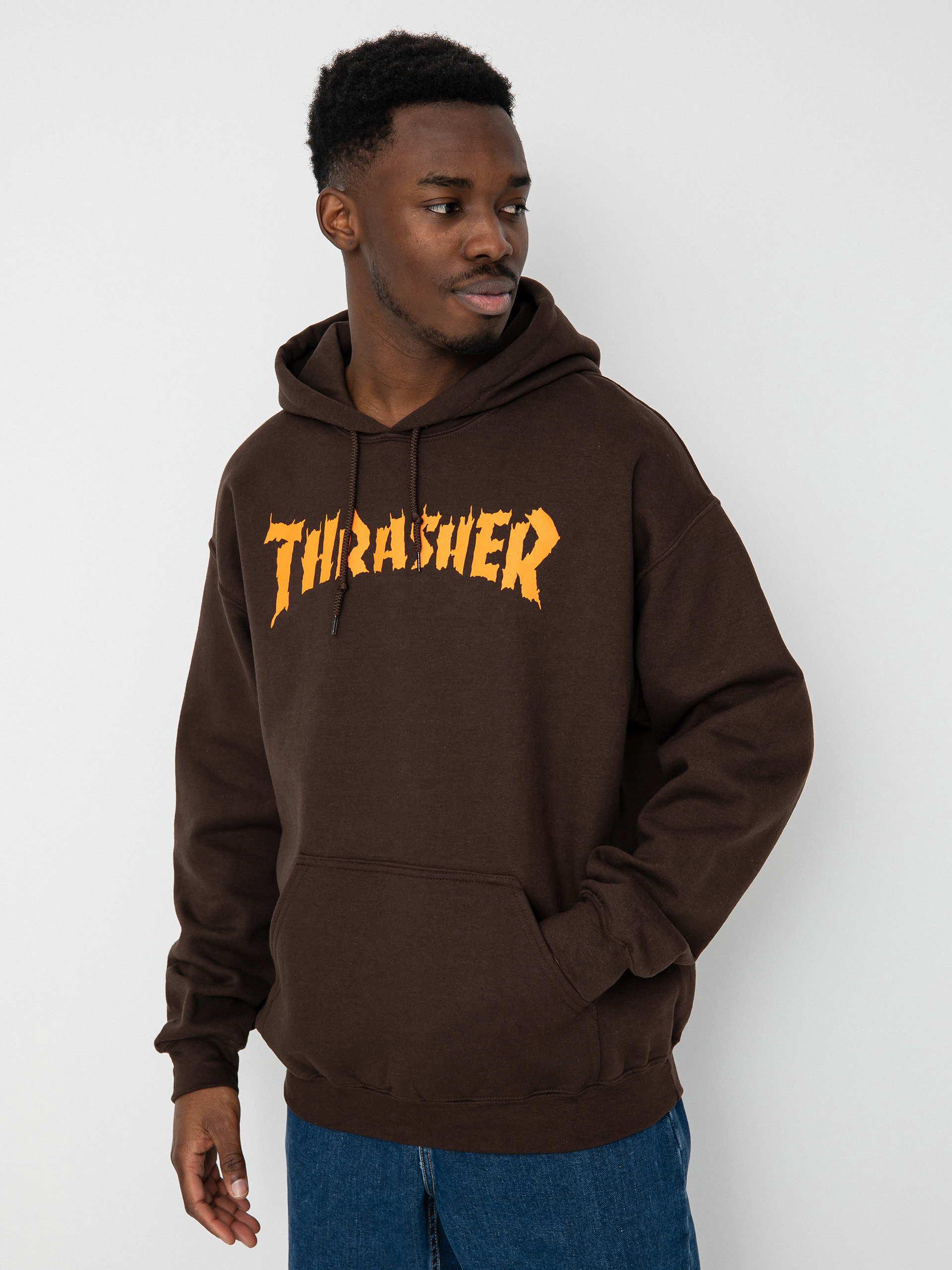 Thrasher Burn It Down HD Hoodie (dark chocolate)