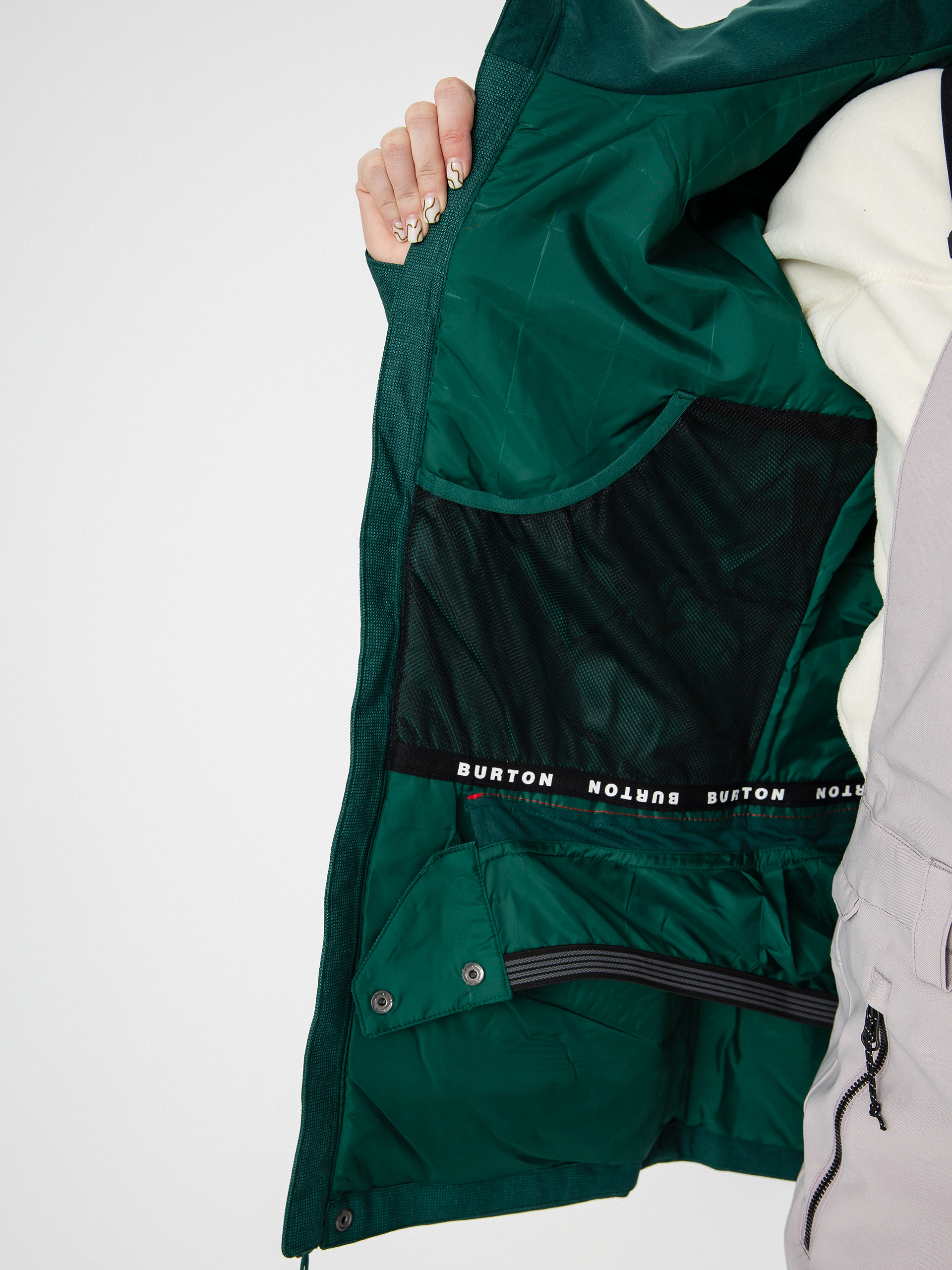 BURTON フード付きグリーンジャケット Burton Jet Set Snowboard jacket Wmn - green (botanical garden)