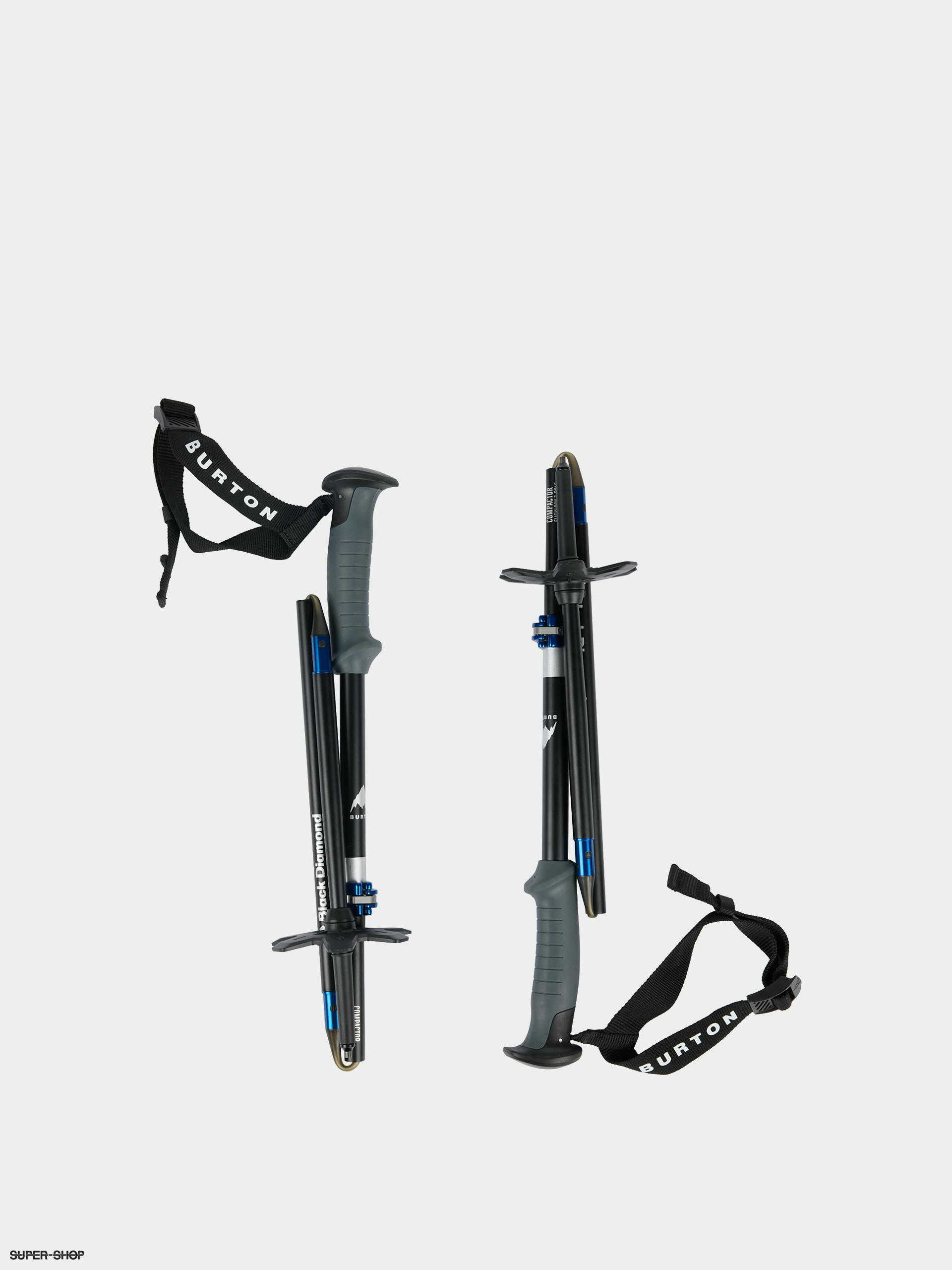 Burton Kijki X Black Diamond Compactor Poles Accessories black blue