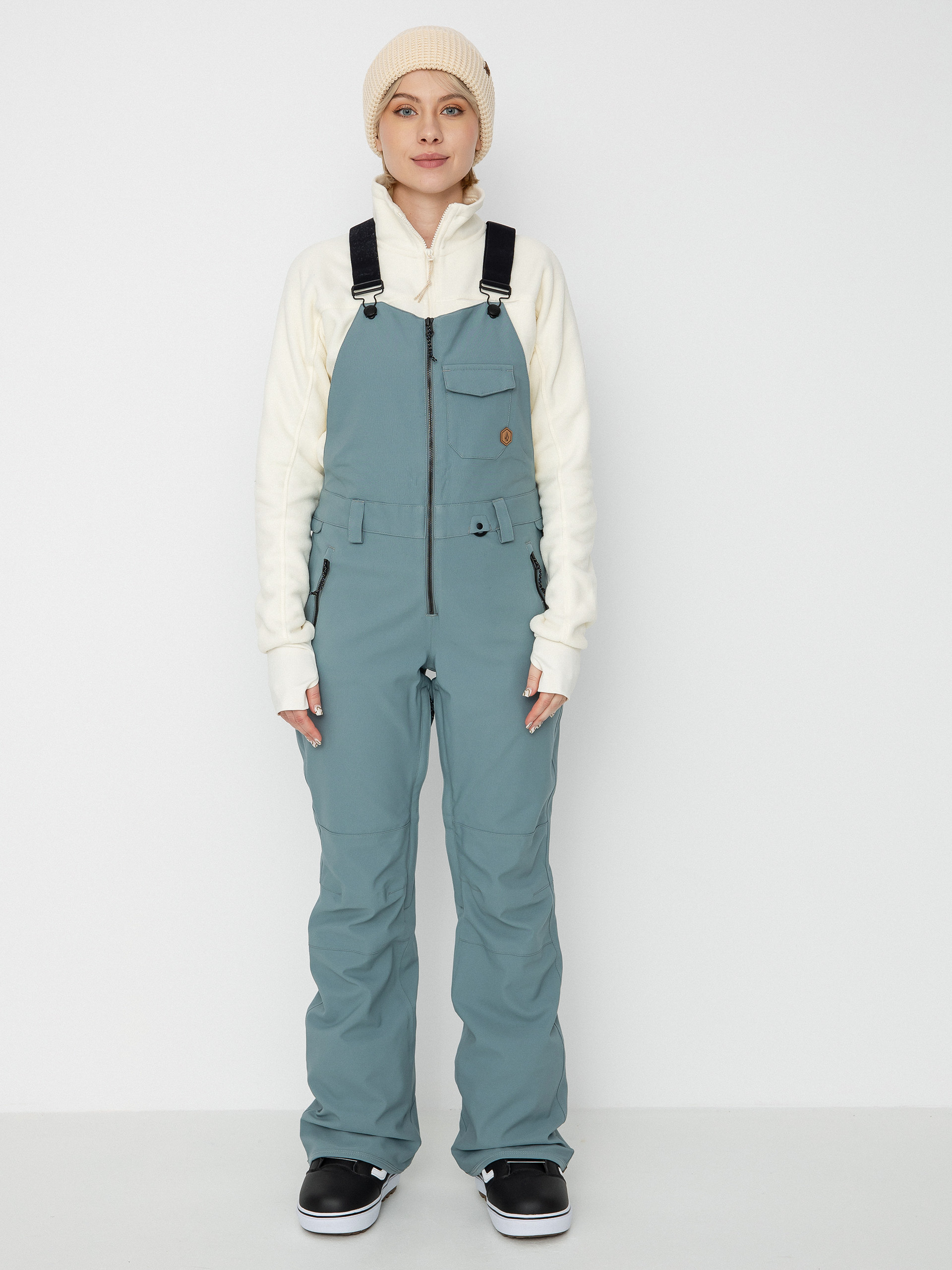 Womens Volcom Swift Bib Overall Snowboard pants (green ash)