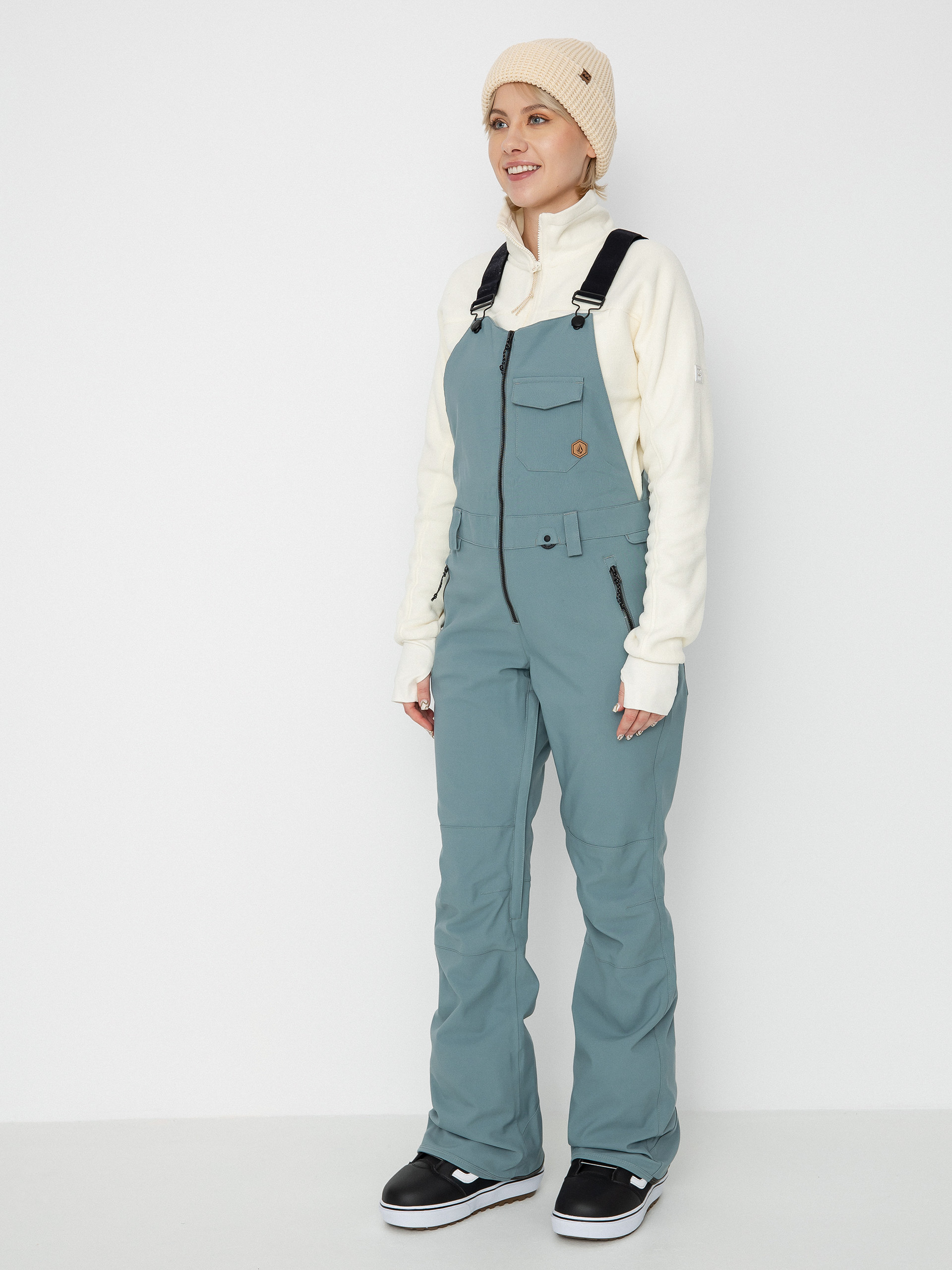 Womens Volcom Swift Bib Overall Snowboard pants (green ash)