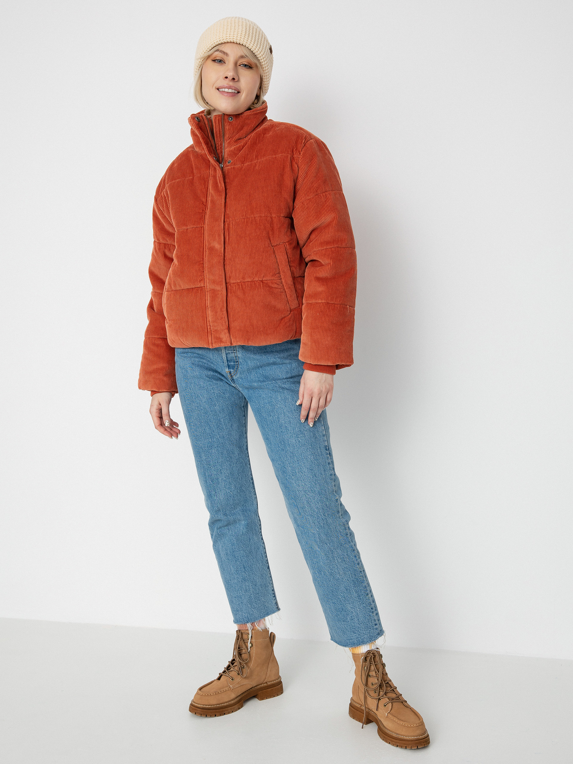 RVCA Eezeh Puffer Jacket Wmn red (cinnamon)