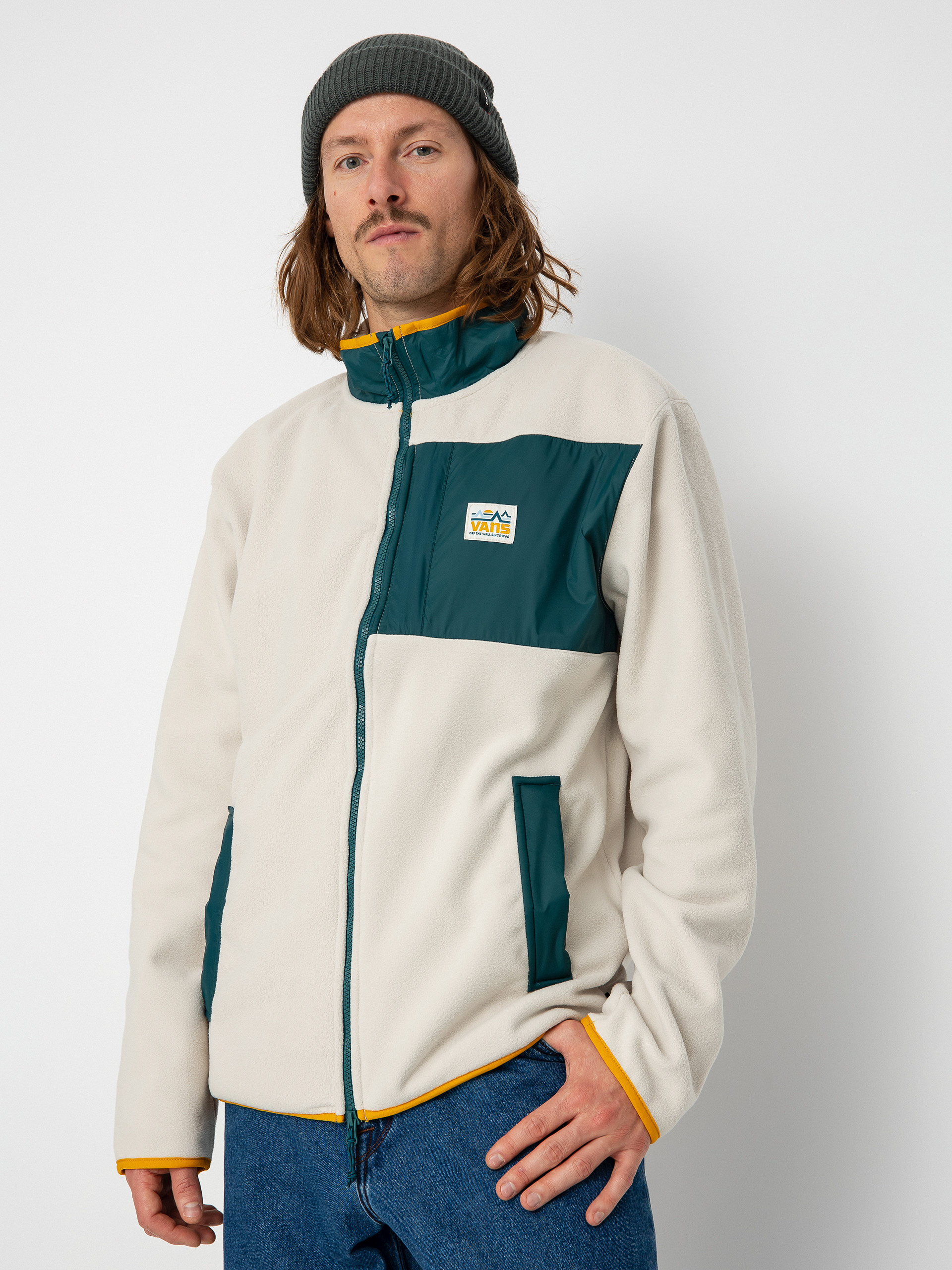 Vans Mountain Full Zip Fleece jacke (oatmeal/deep teal)