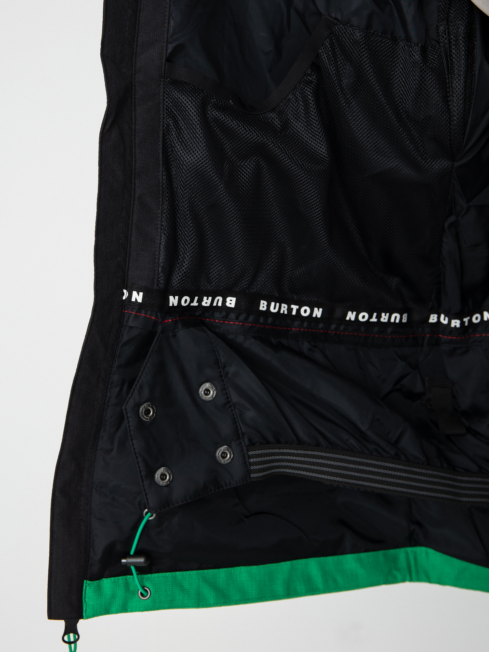 Mens Burton Lodgepole Snowboard jacket (true black/clover green)