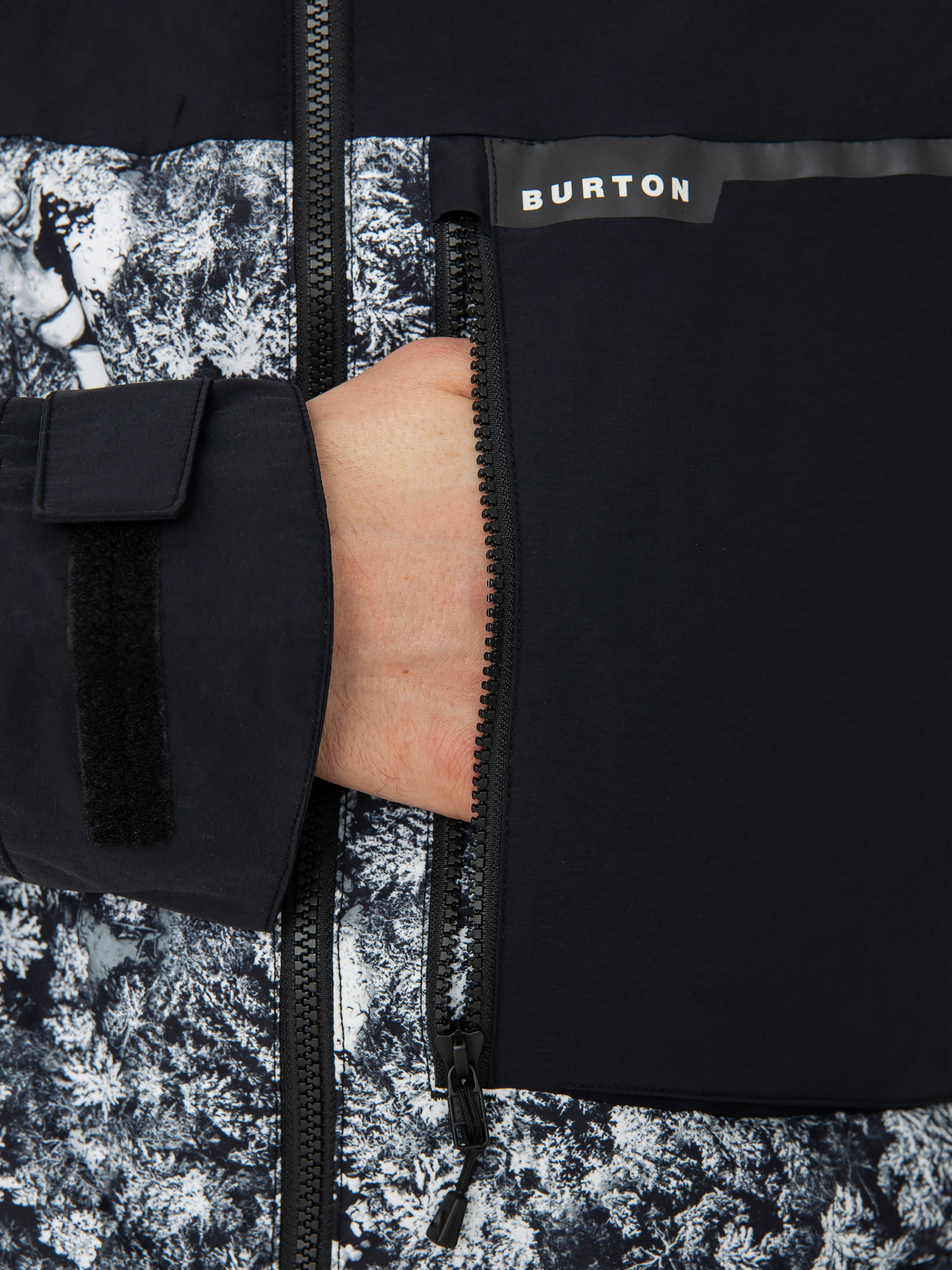 Burton Peasy Snowboard jacket - black (true black/aerial pines)