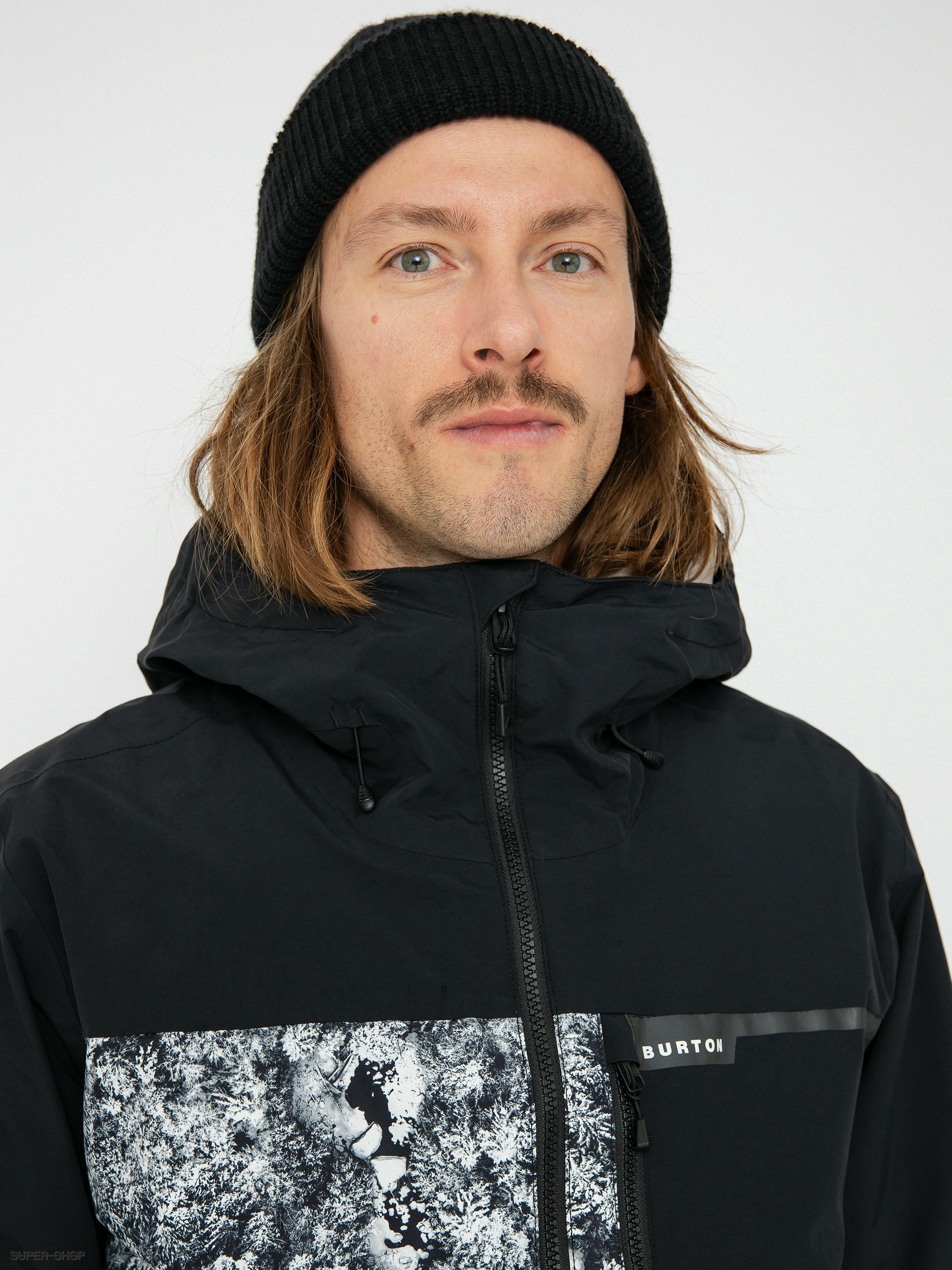 Burton Peasy Snowboard jacket true black aerial pines