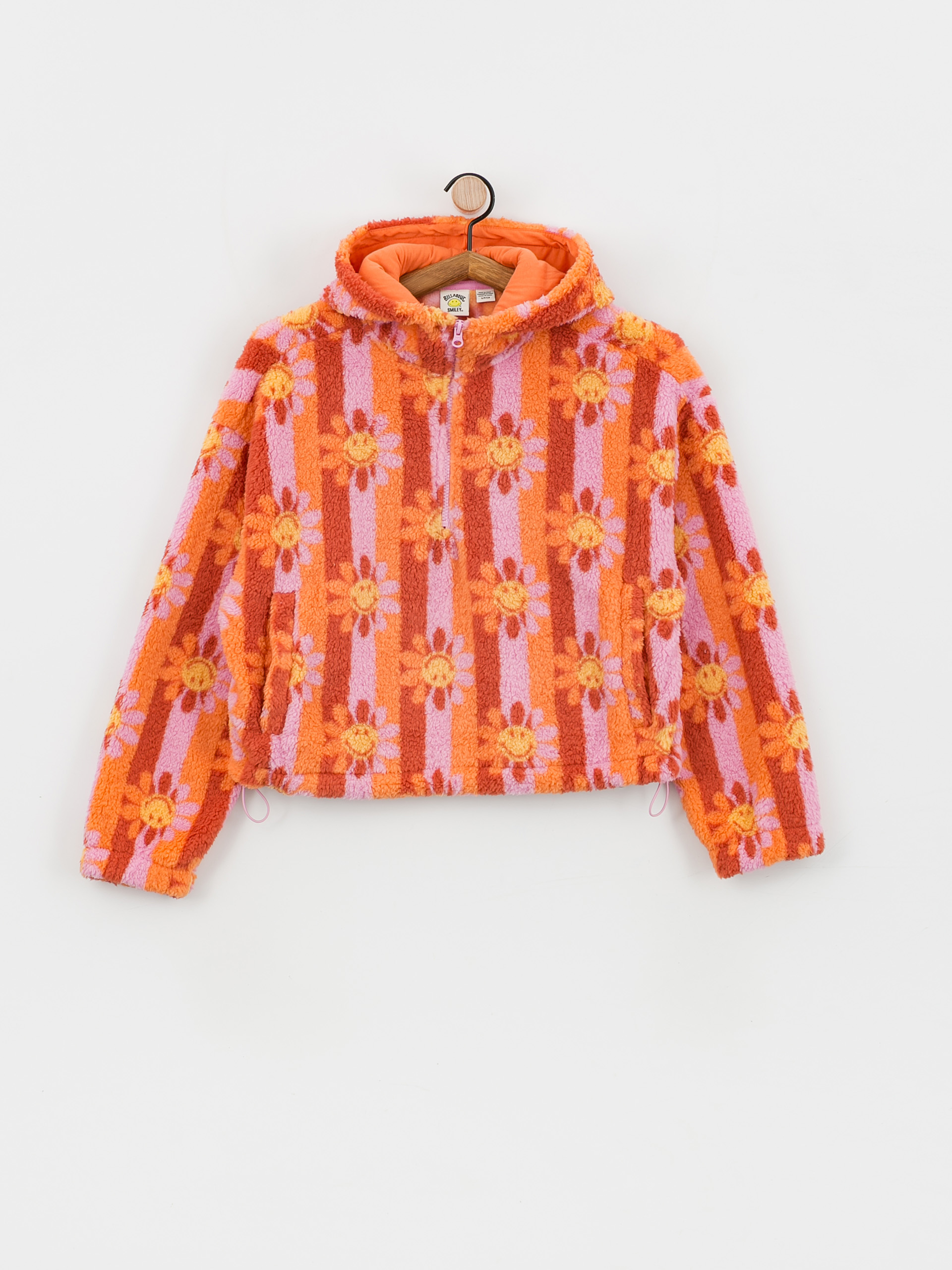 Womens Billabong X Smiley Cozy Smiles Fleece (orange kiss)