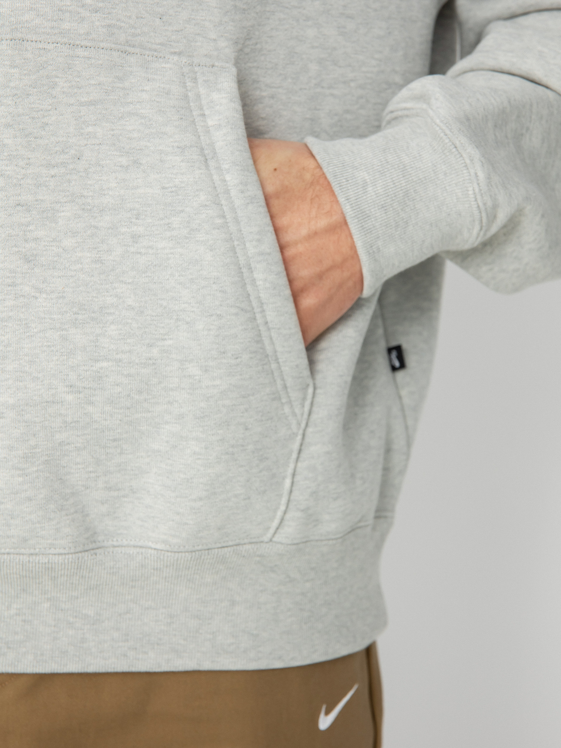 Nike SB Hand Scrpt Logo HD Hoodie (grey heather/white)