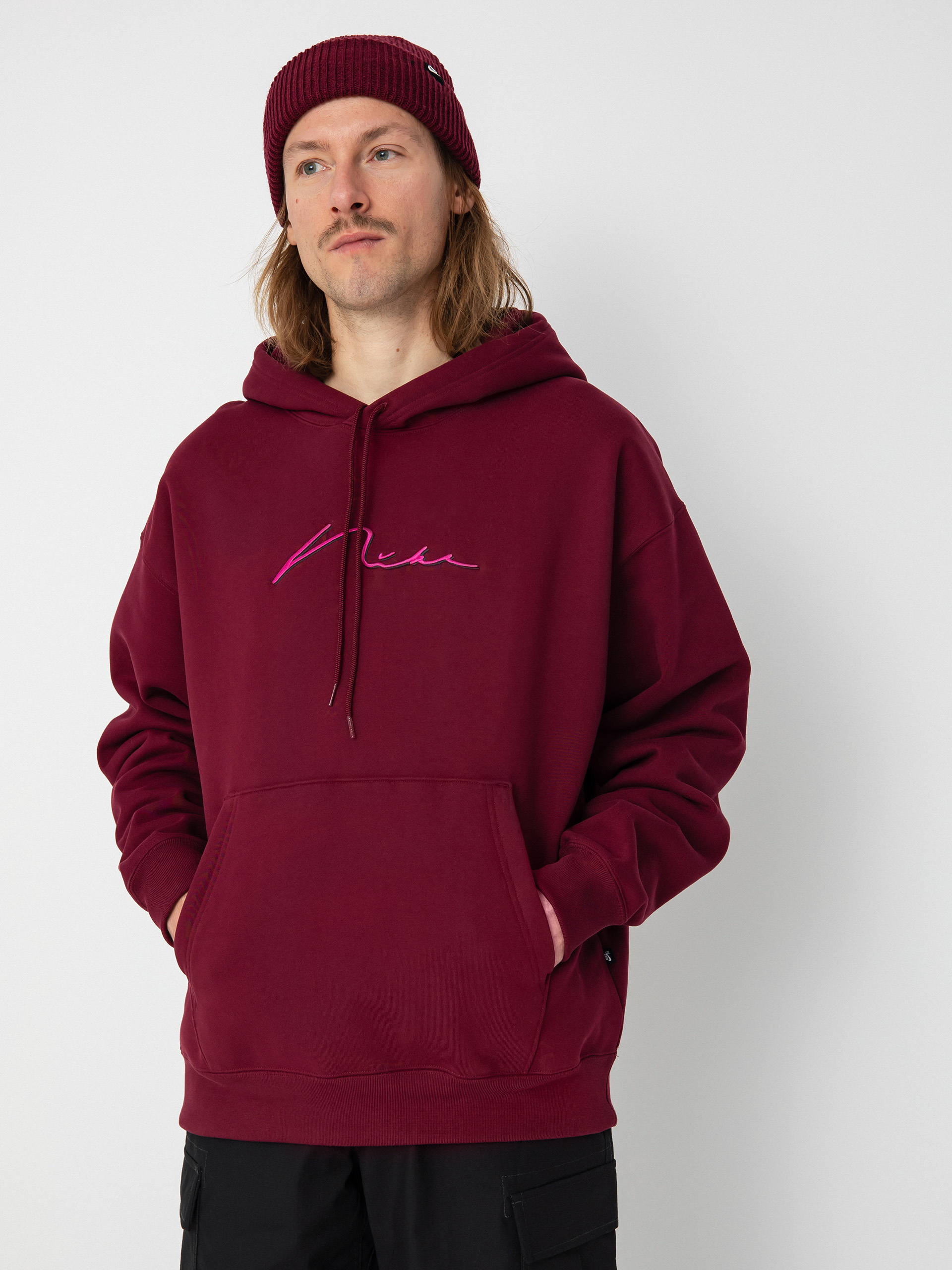 Nike SB Hand Scrpt Logo HD Hoodie (dark beetroot/active pink)