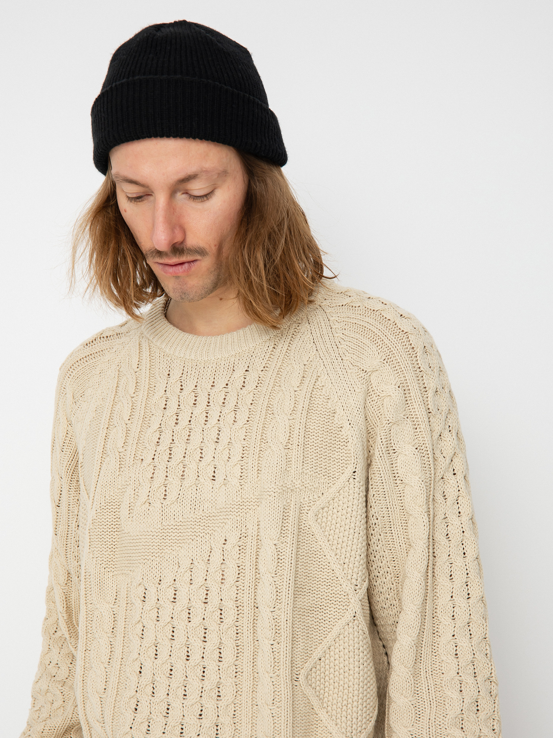 Nike SB Cable Knit Sweater - beige (rattan)