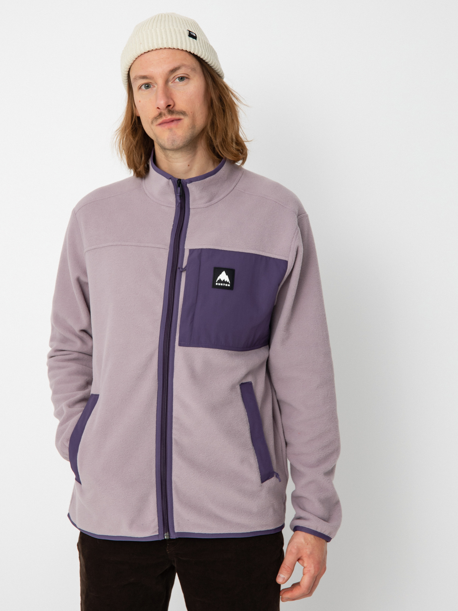 Burton Hearth Full Zip Fleece  (elderberry/violet halo)