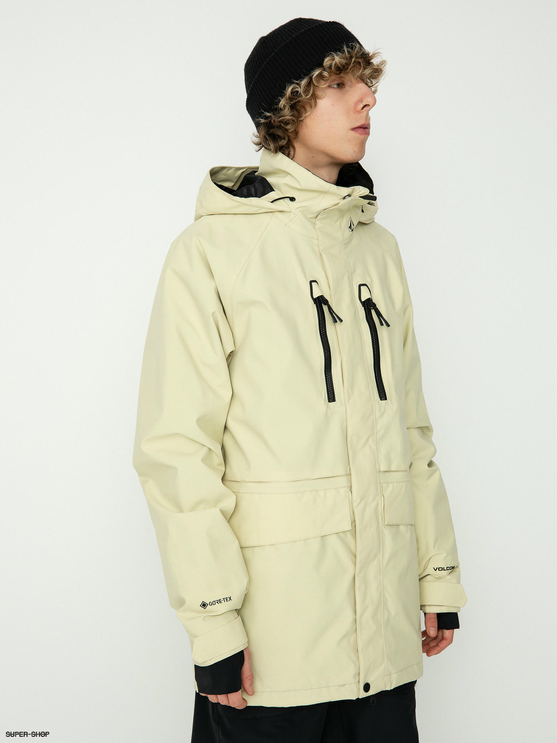 Mens Volcom Stone Stretch Gore Tex Snowboard jacket (khaki)