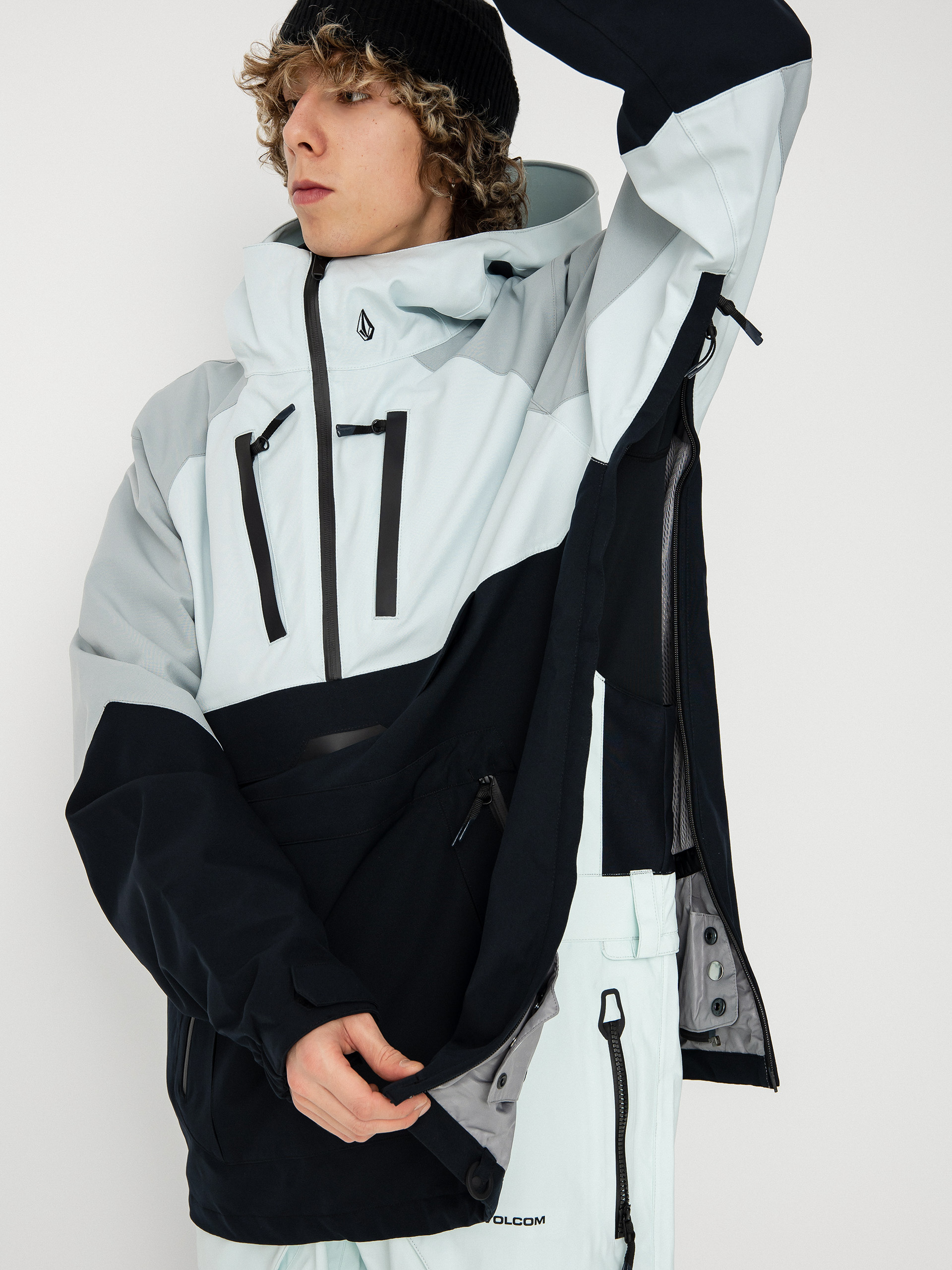 Mens Volcom Brighton Pullover Snowboard jacket (sky)