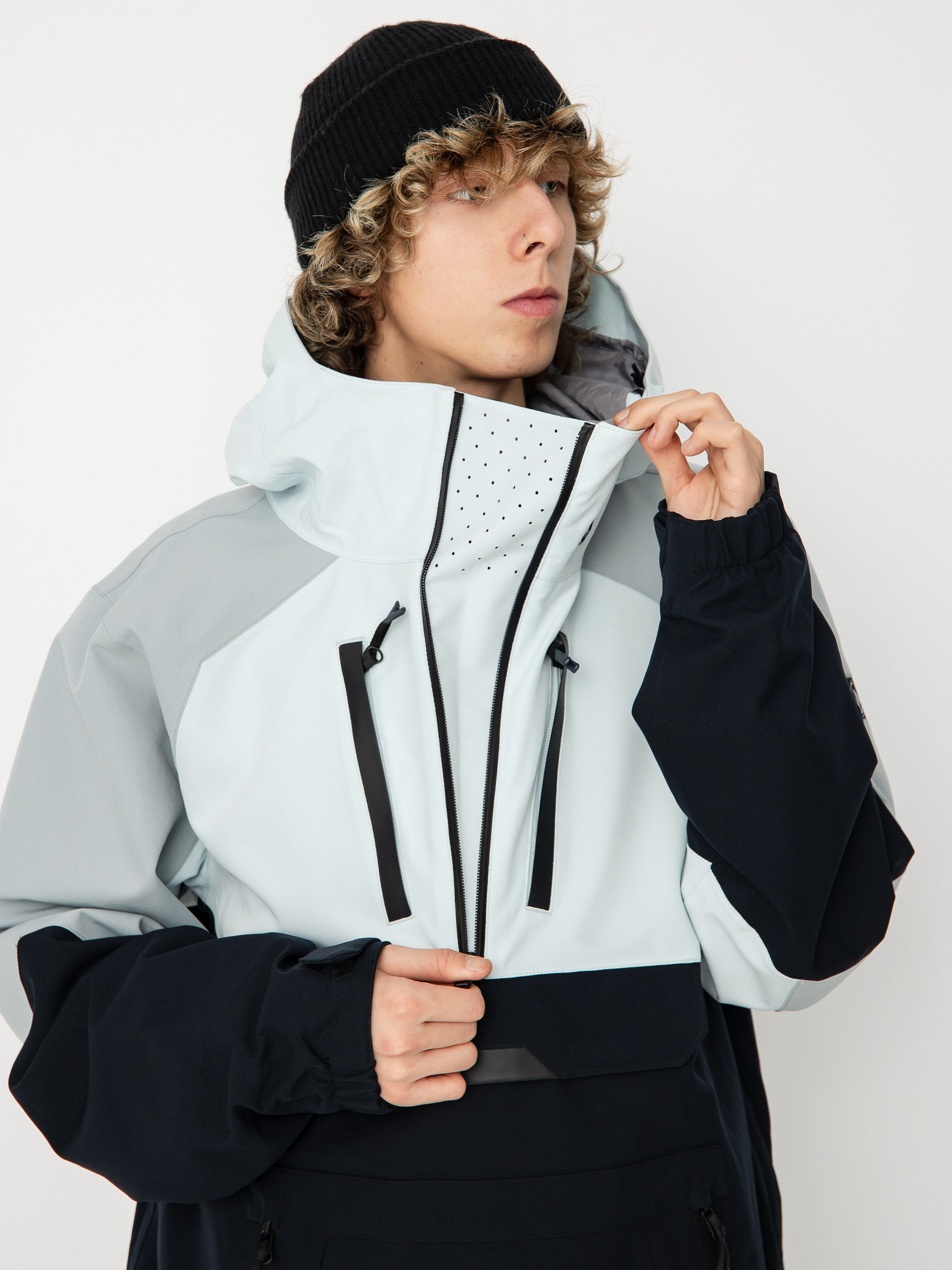 Mens Volcom Brighton Pullover Snowboard jacket (sky)