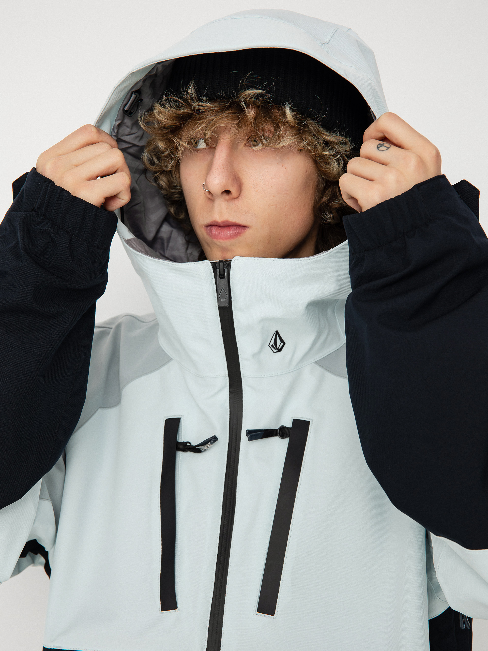 Mens Volcom Brighton Pullover Snowboard jacket (sky)