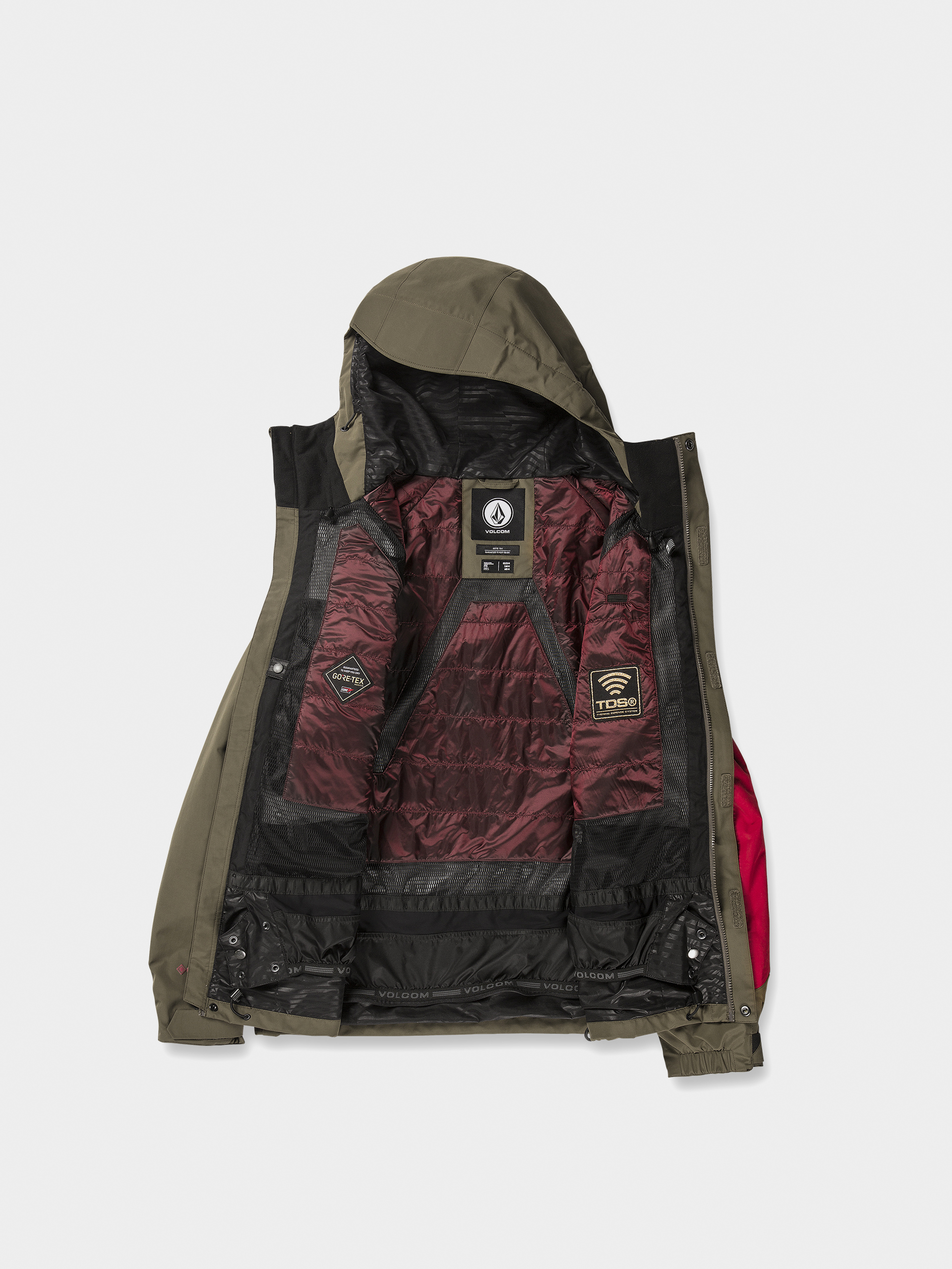 Herren Volcom Tds 2L Gore Tex Snowboard acke (dark teak)