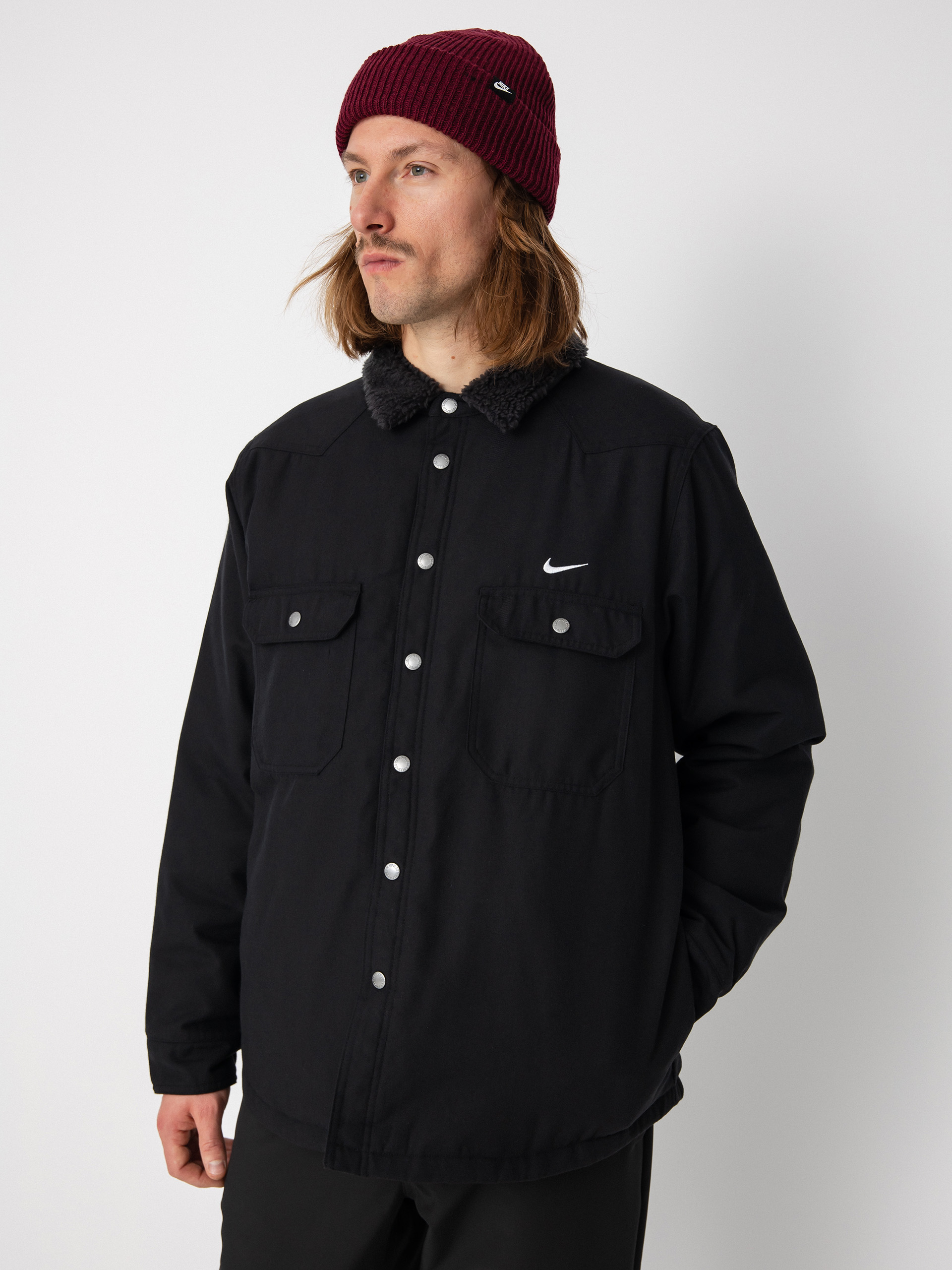 Nike SB Padded Flannel Jacke (black/off noir/white)