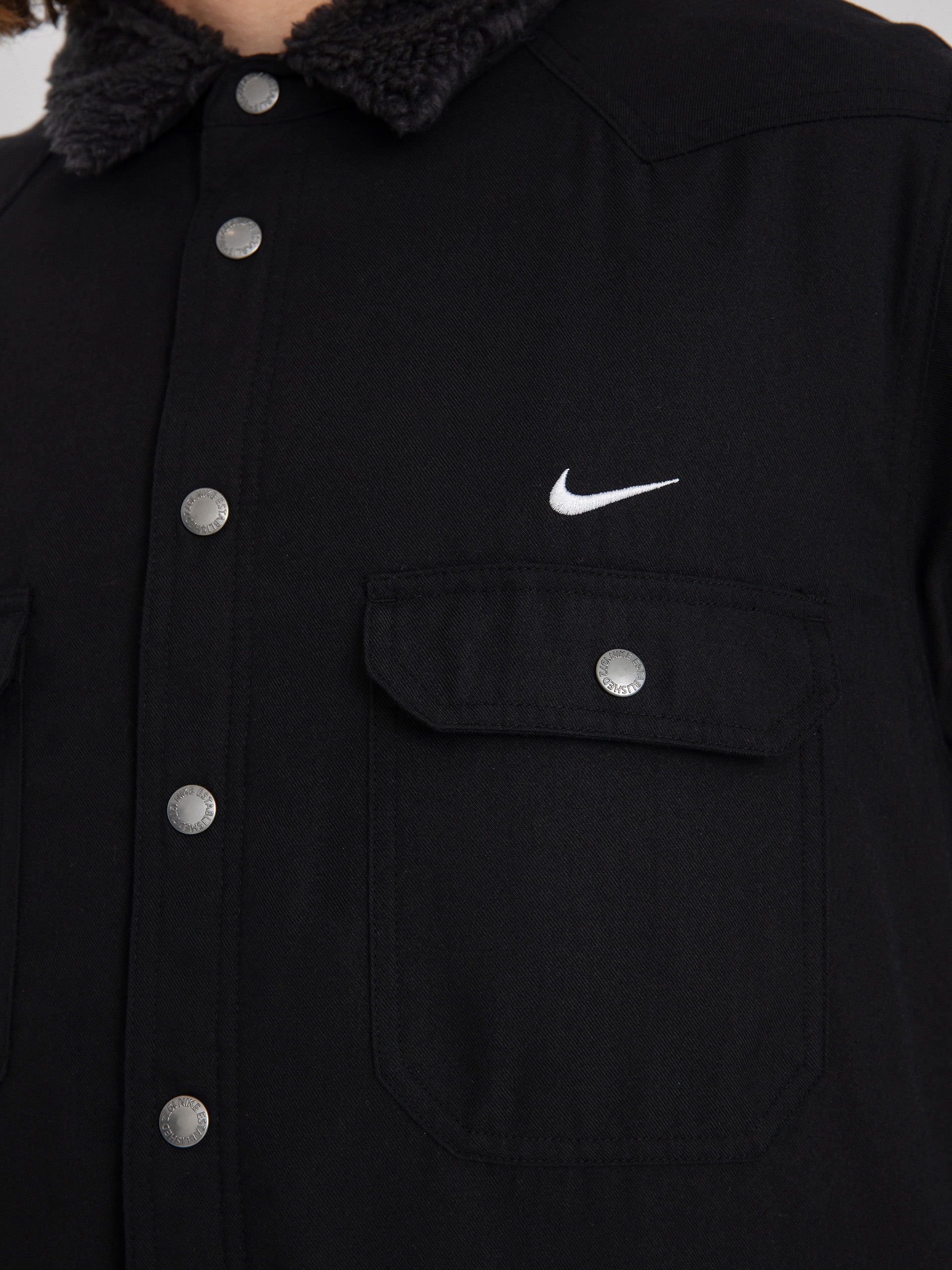 Nike SB Padded Flannel Jacke (black/off noir/white)
