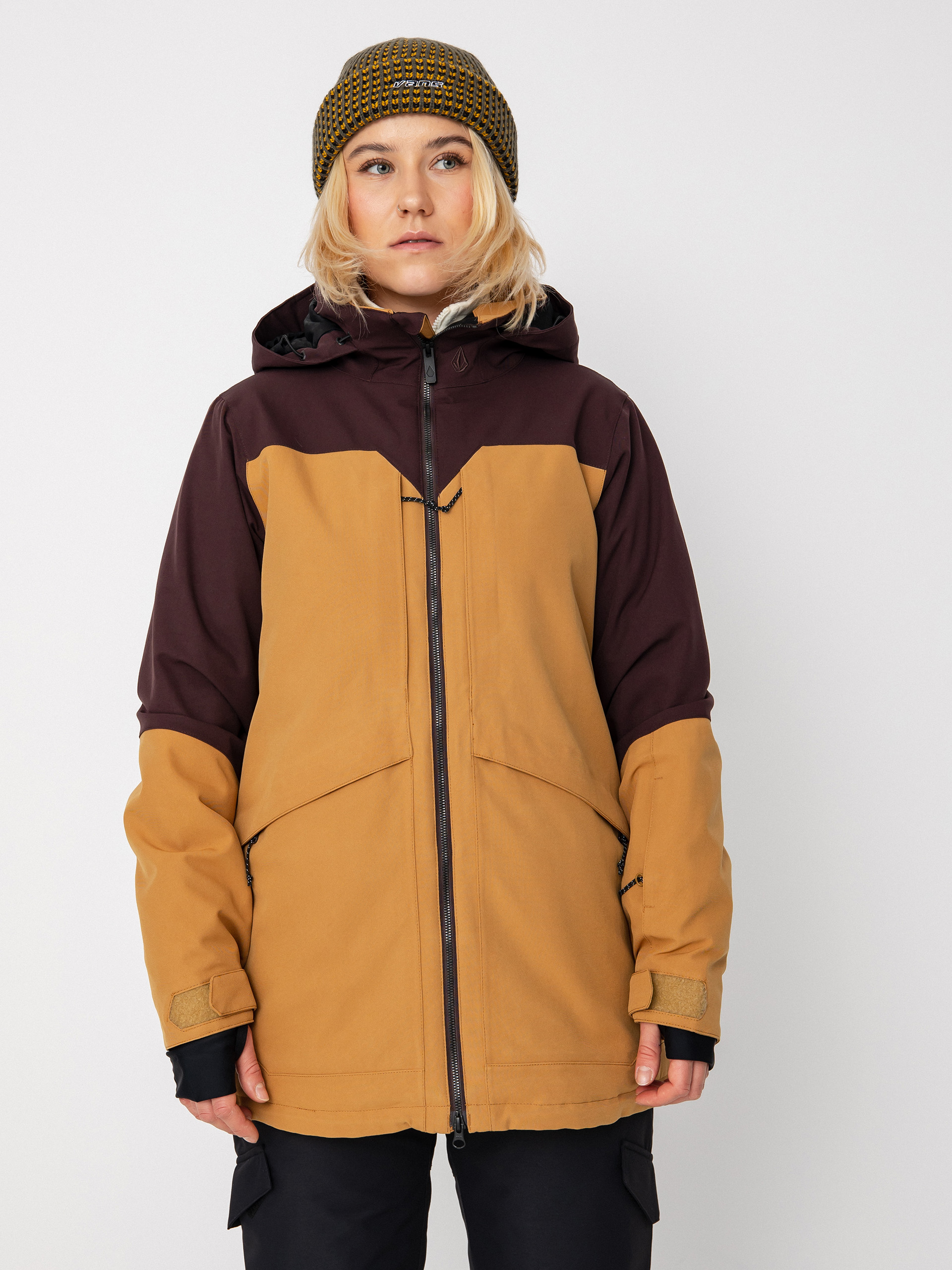 Womens Volcom Shelter 3D Stretch Snowboard jacket (caramel)