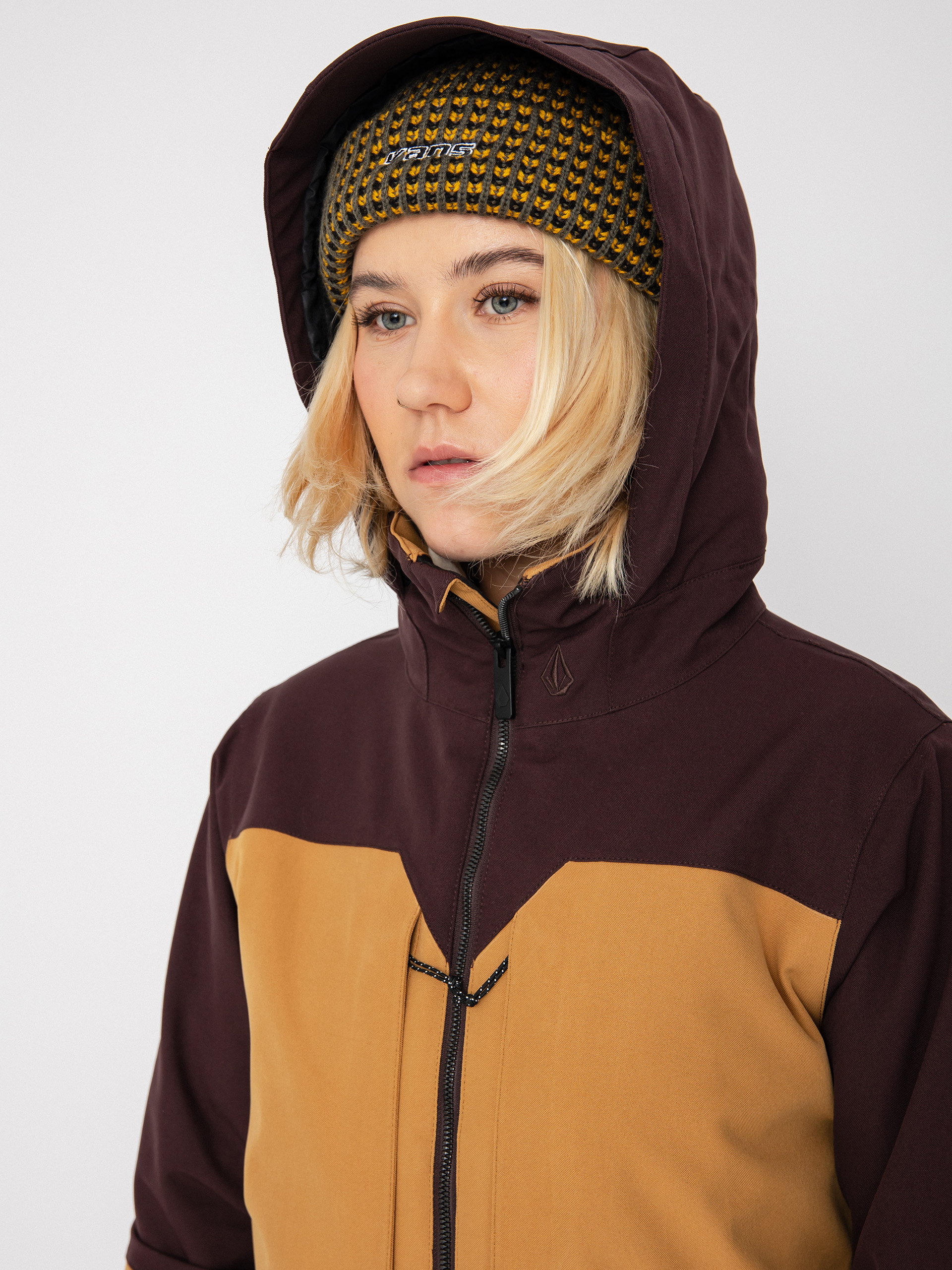 Damen Volcom Shelter 3D Stretch Snowboardjacke (caramel)