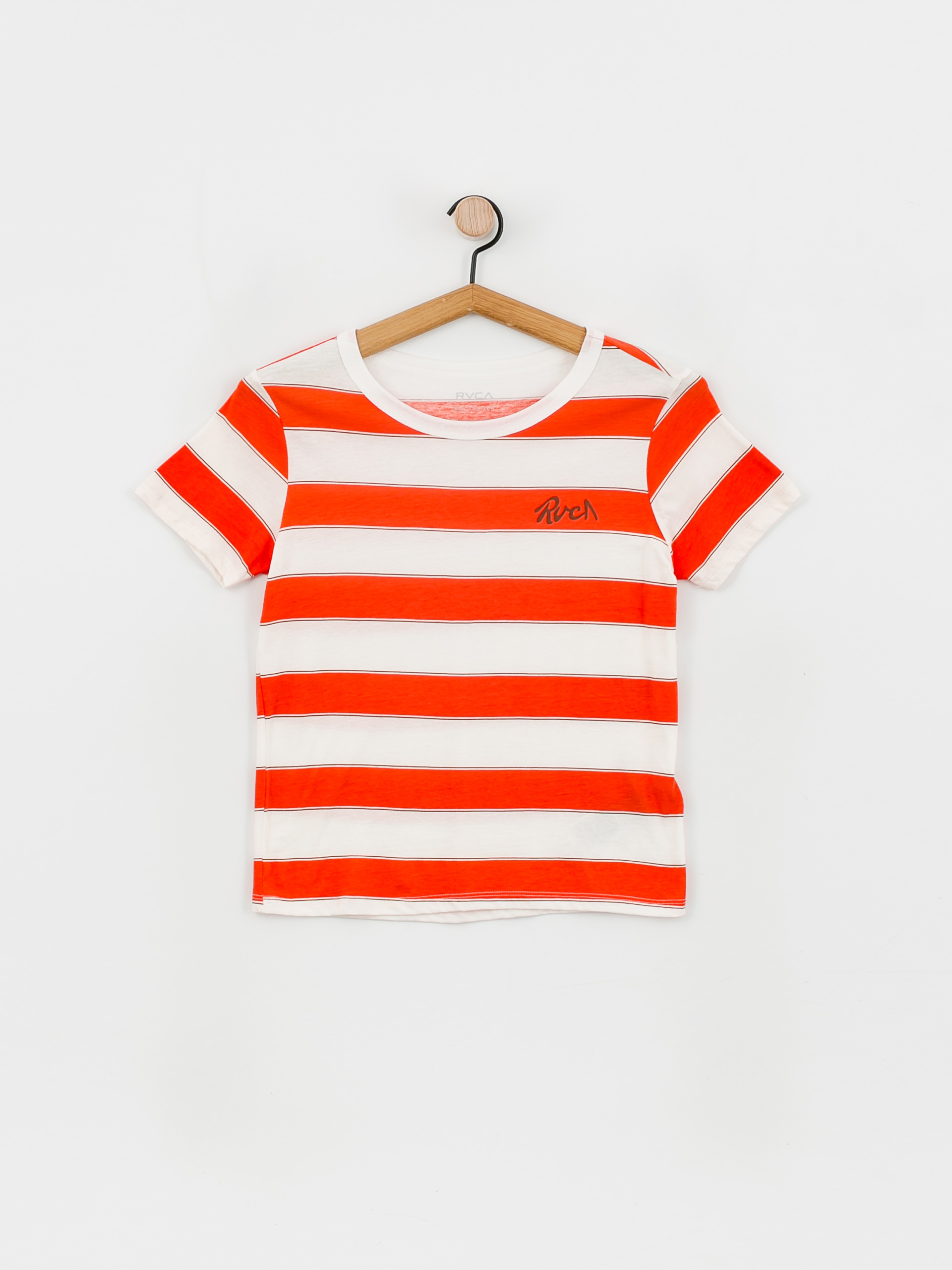 RVCA Stripe T-shirt Wmn (red orange)