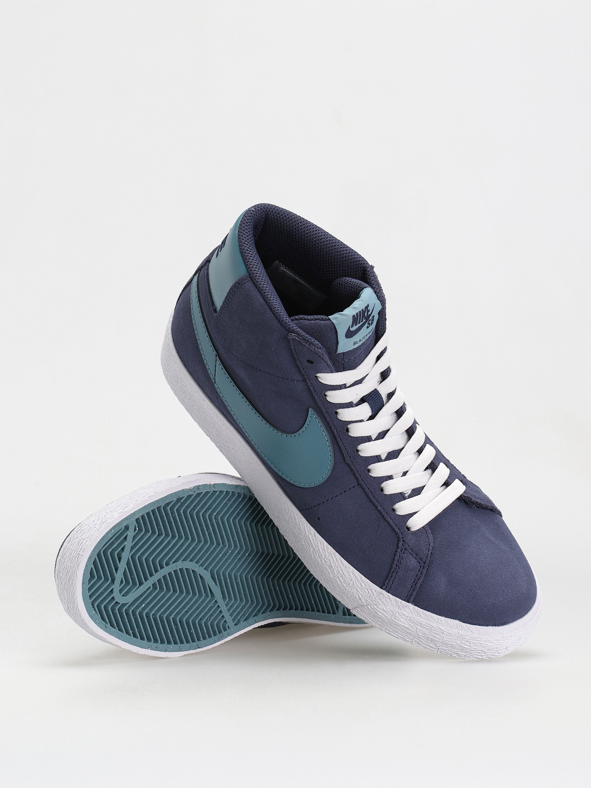 Nike SB Zoom Blazer Mid Schuhe (midnight navy/noise aqua midnight navy)